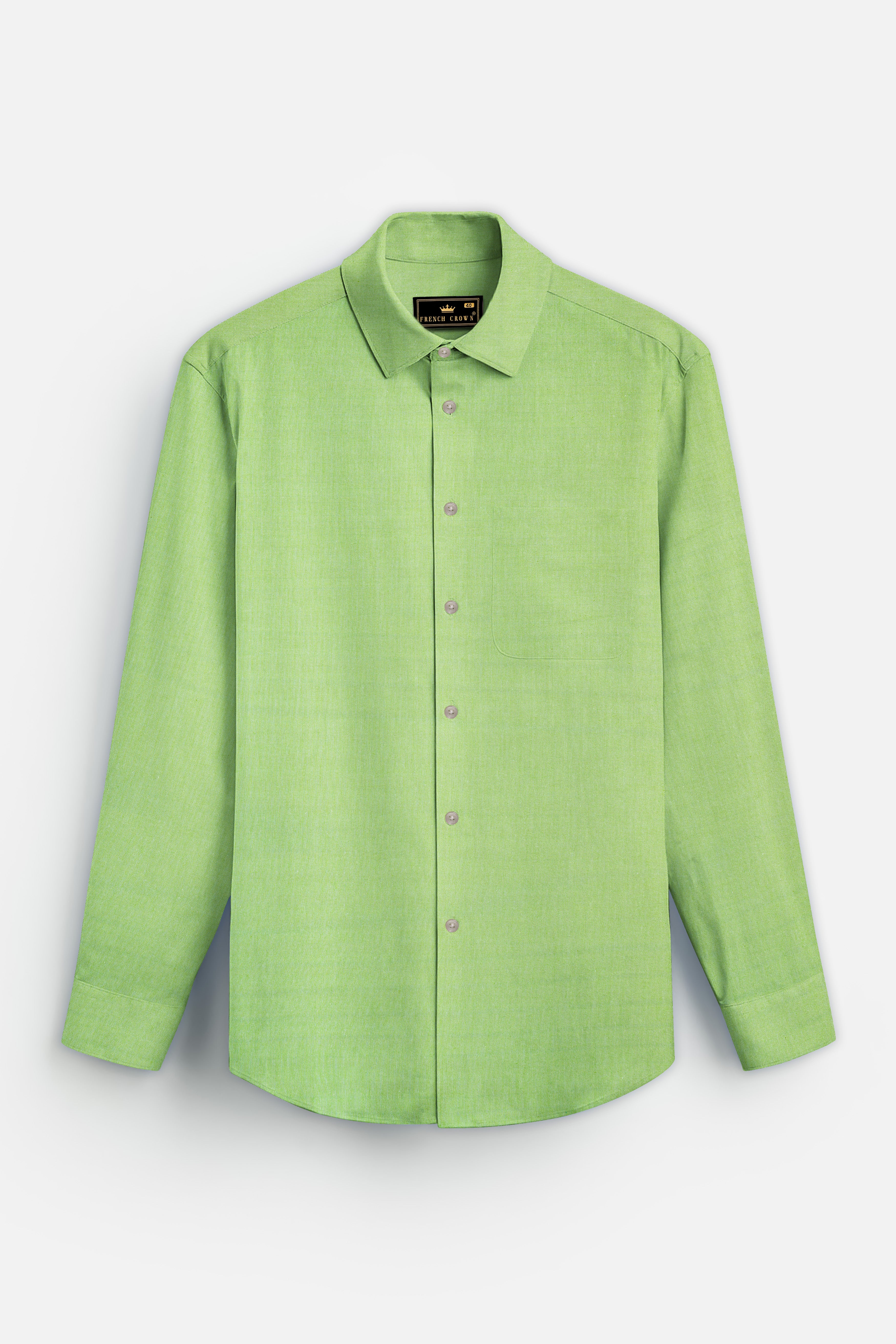 Swamp Green Solid Royal Oxford Shirt