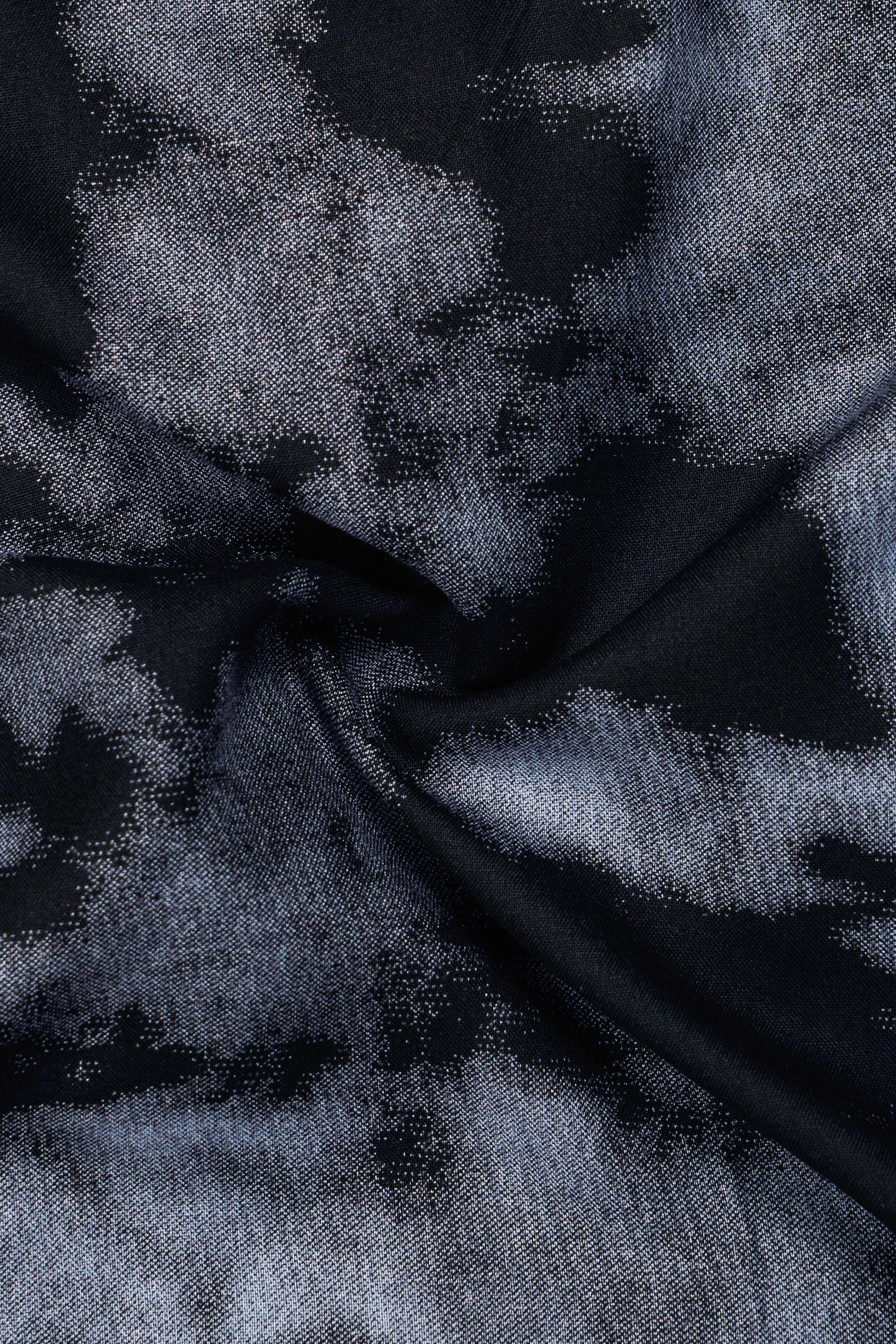 Obsidian Mist-Venus Gray And Mako Black Tie and Dye Printed Super Soft Premium Tencel Shirt