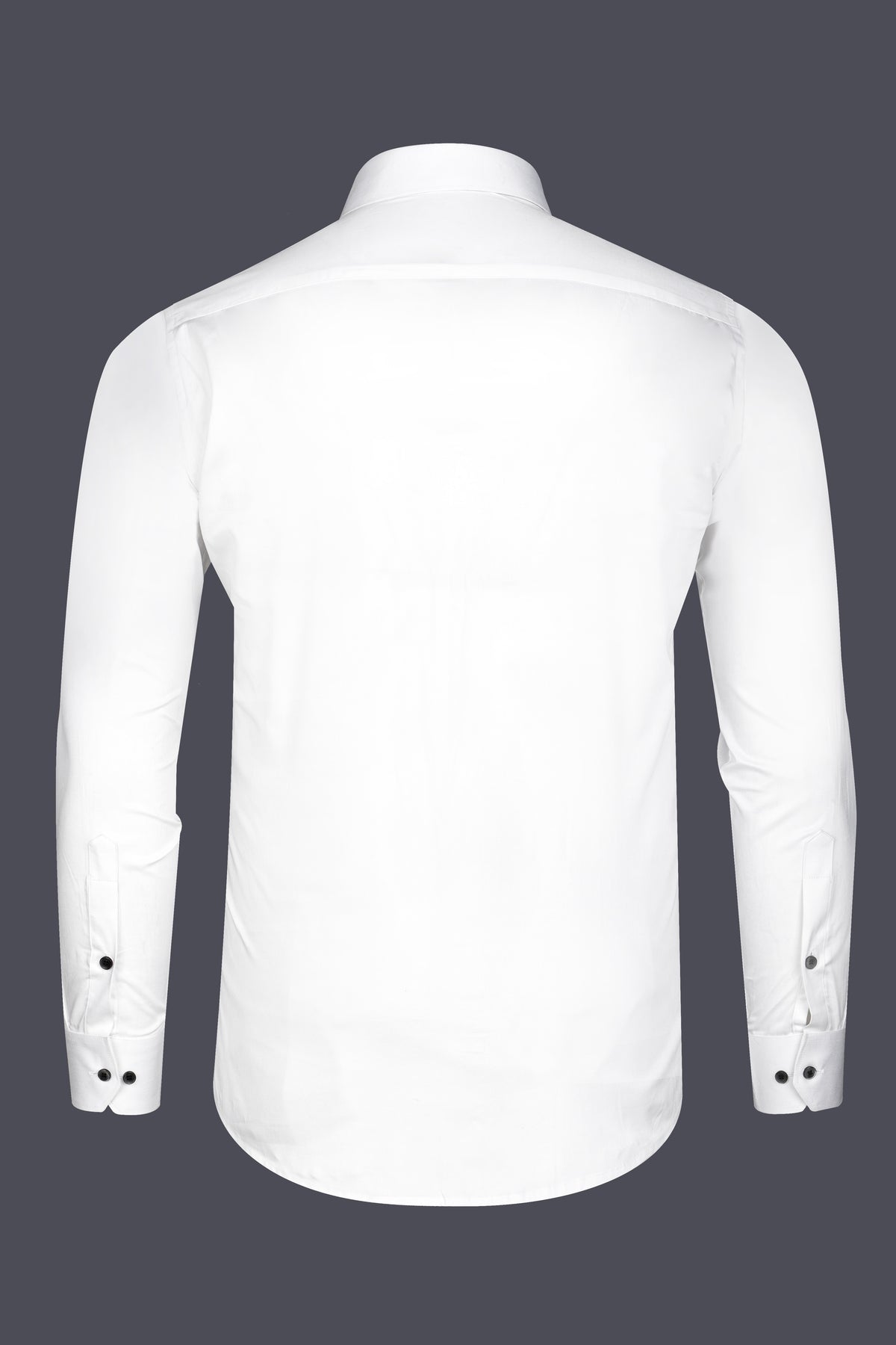 FrostLuxe-Bright White Subtle Sheen Super Soft Premium Cotton Dress Tuxedo Shirt