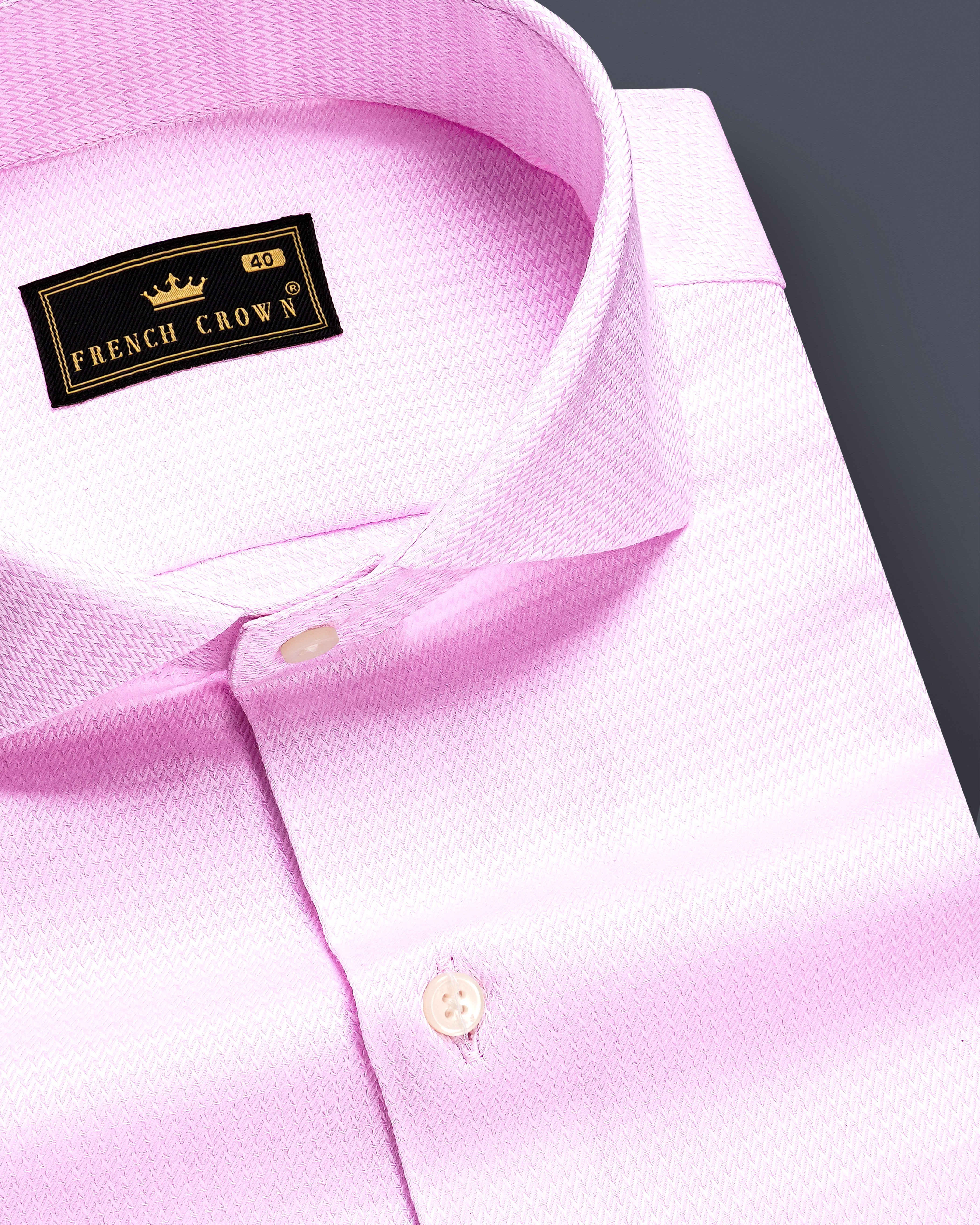 Orchid Mist-Lilac Pink Solid Oxford Premium Cotton Semi Formal Shirt