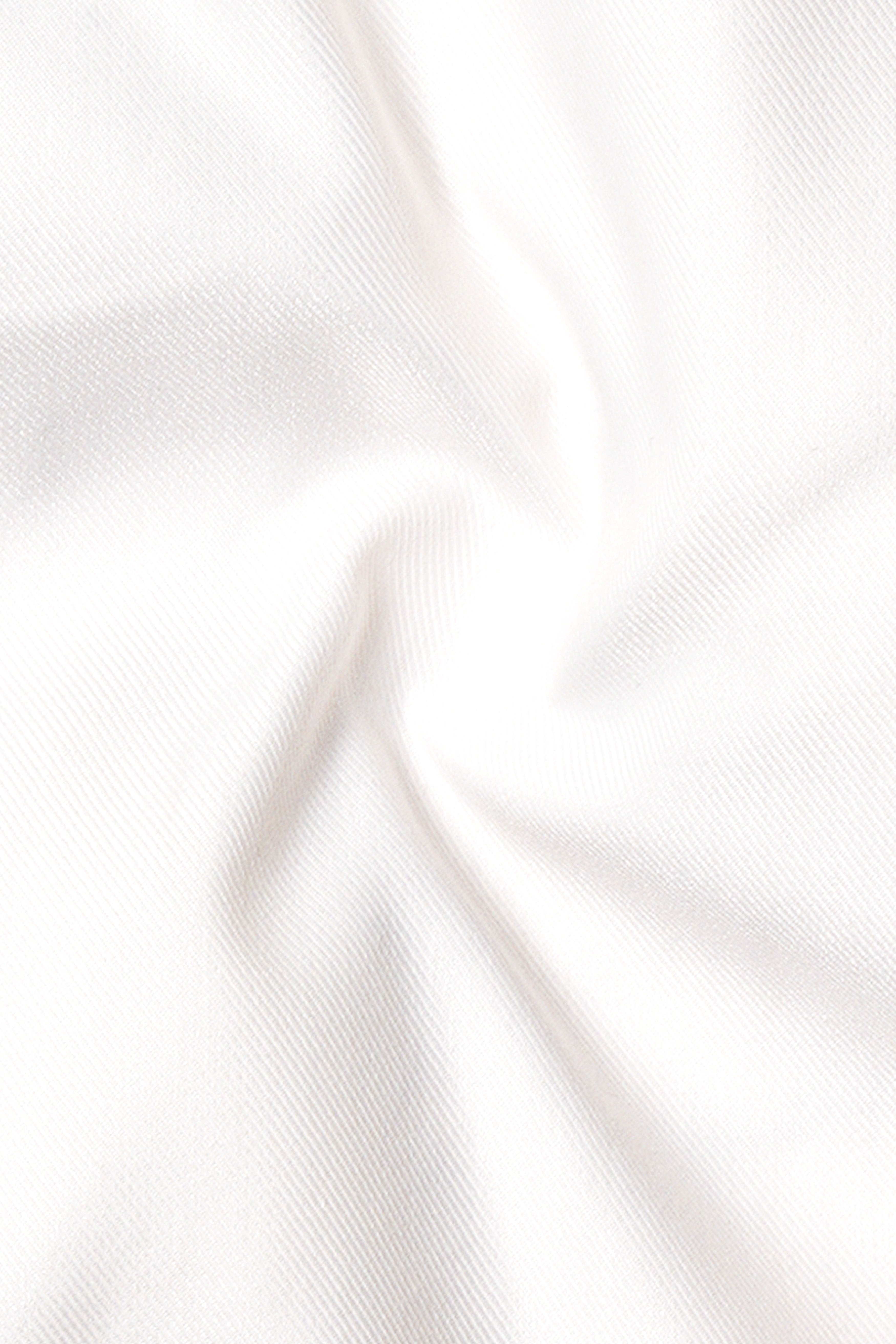 Glacial-Wisp White Solid Twill Premium Cotton Dress Shirt