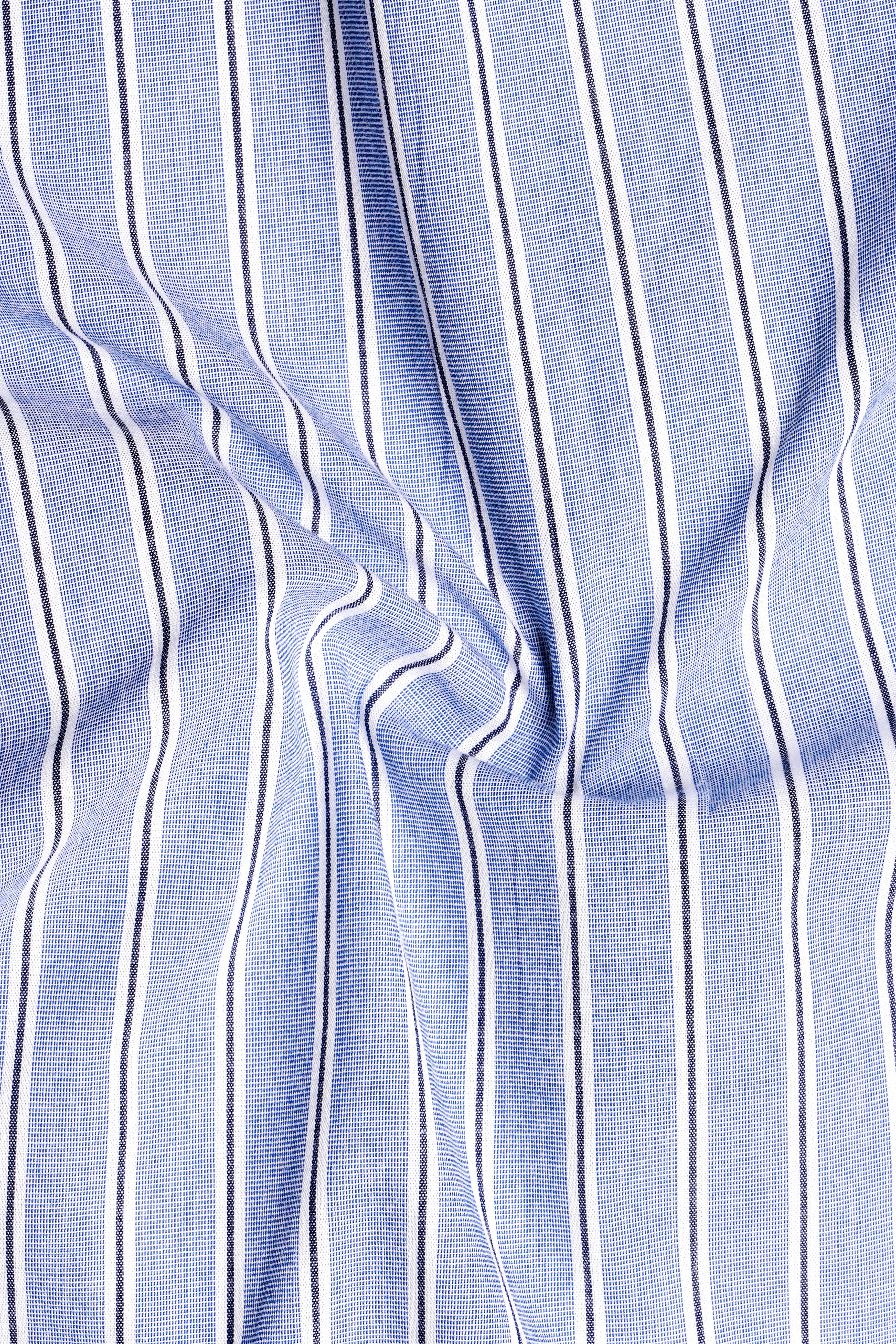 Blue Horizon-Carolina Hairline Striped Sheen Super Soft Premium Cotton Dress Shirt