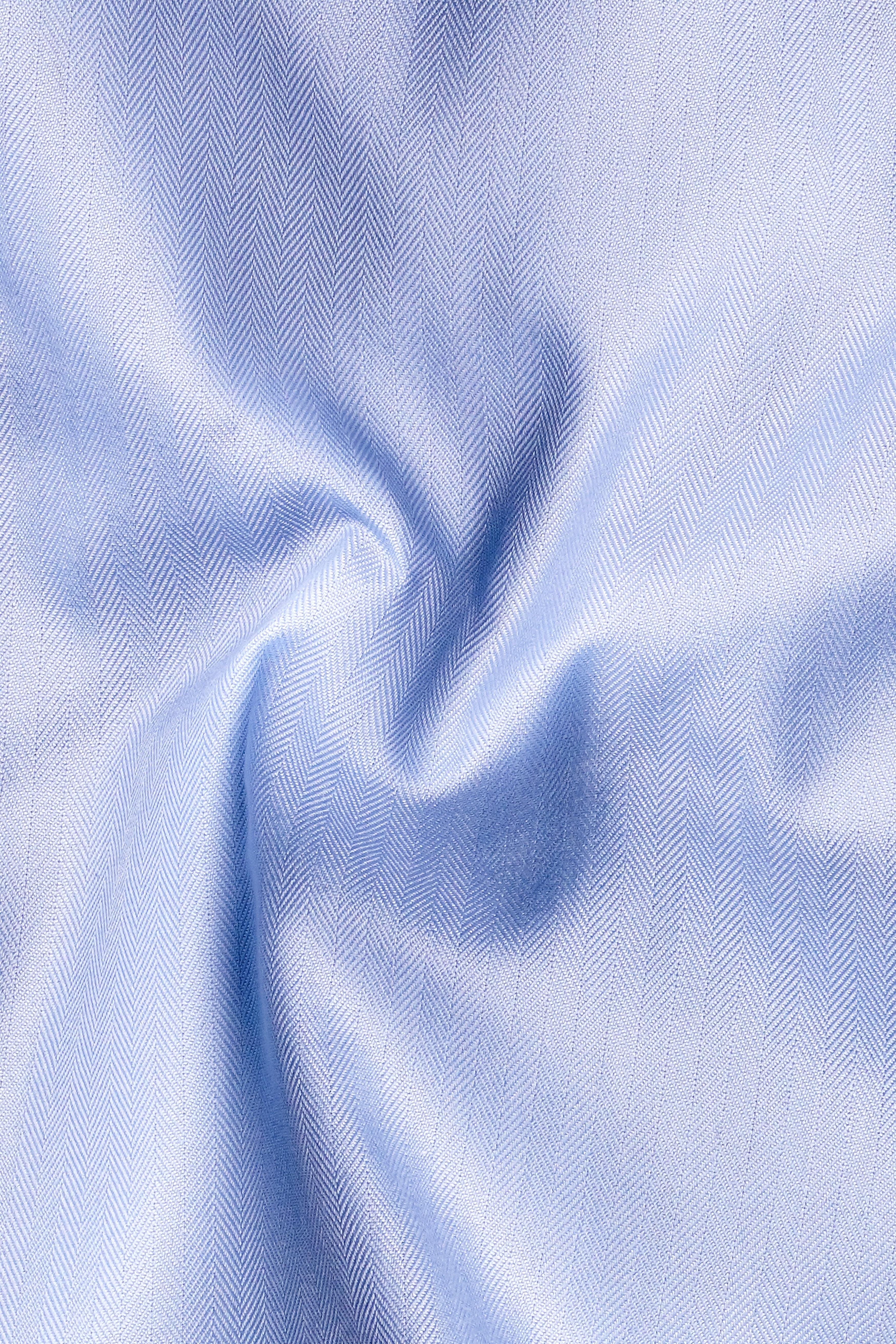 Chalkstone Blue-Pigeon Solid Herringbone Pattern Premium Cotton Shirt