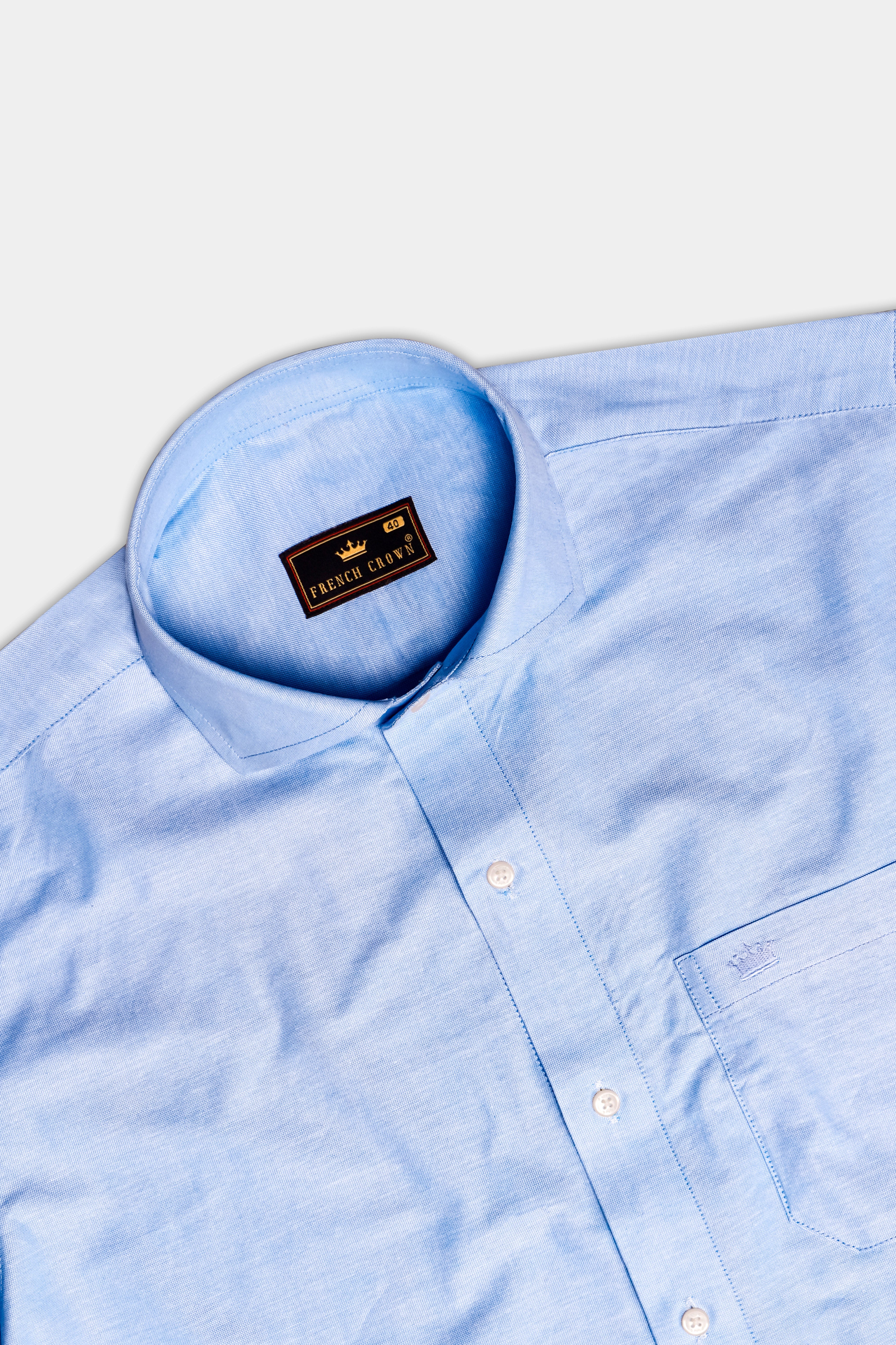 Horizon-Spindle Blue Solid Oxford Premium Cotton Dress Shirt