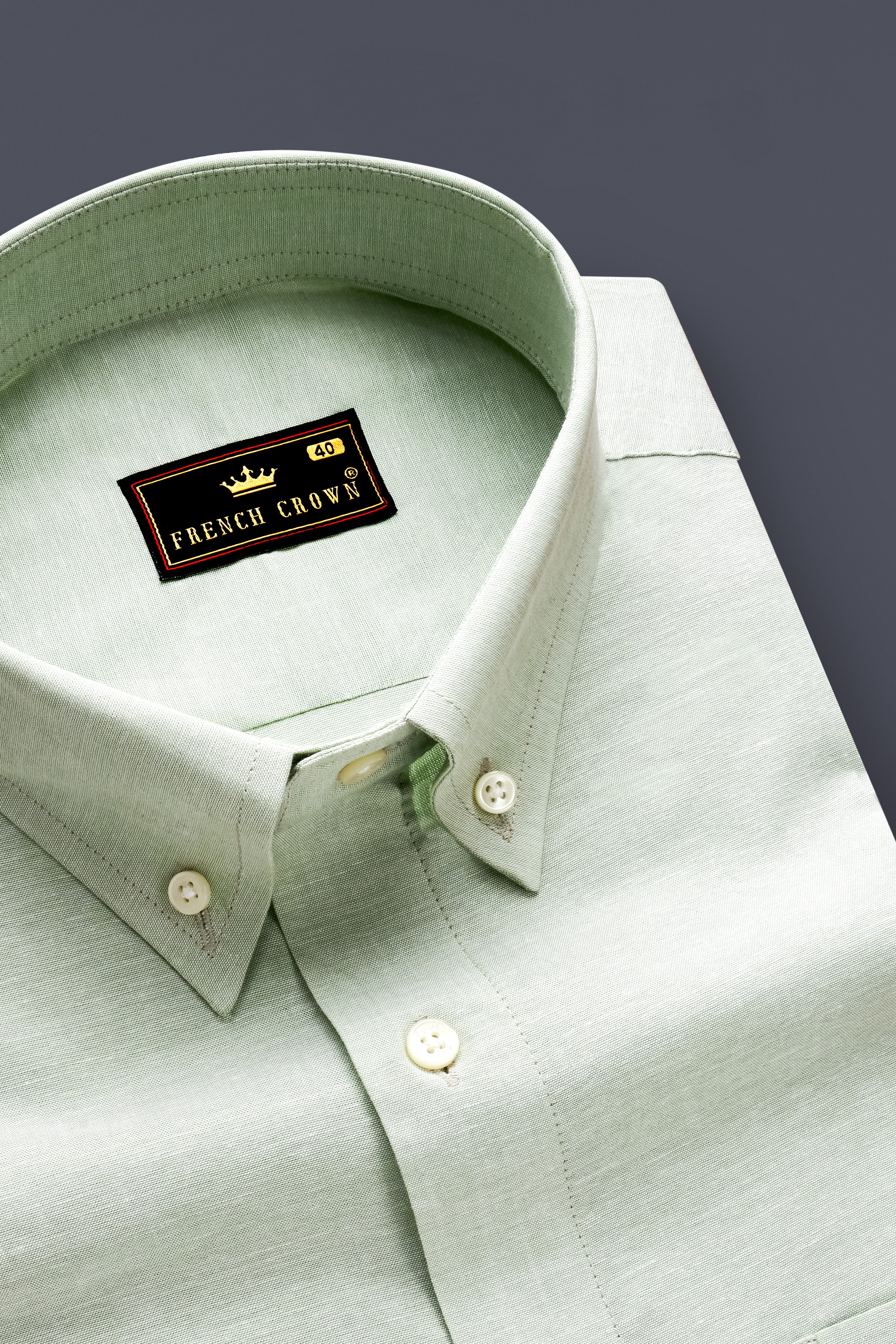 Frosted-Saltpan Green Solid Oxford Premium Cotton Dress Shirt