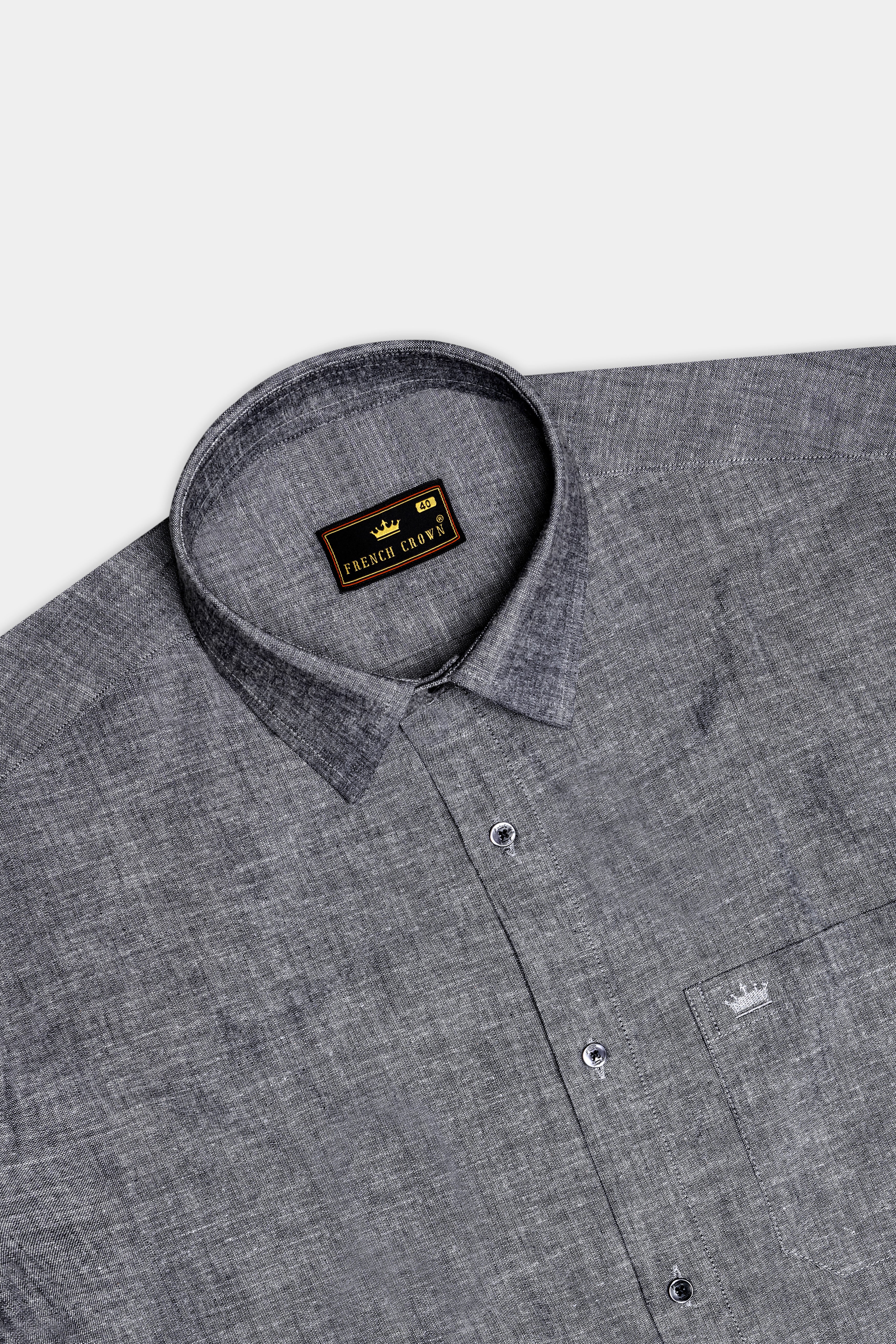 Graphite-Shuttle Gray Textured Oxford Premium Cotton Dress Shirt 13449-BLK-38, 13449-BLK-H-38, 13449-BLK-39, 13449-BLK-H-39, 13449-BLK-40, 13449-BLK-H-40, 13449-BLK-42, 13449-BLK-H-42, 13449-BLK-44, 13449-BLK-H-44, 13449-BLK-46, 13449-BLK-H-46, 13449-BLK-48, 13449-BLK-H-48, 13449-BLK-50, 13449-BLK-H-50, 13449-BLK-52, 13449-BLK-H-52
