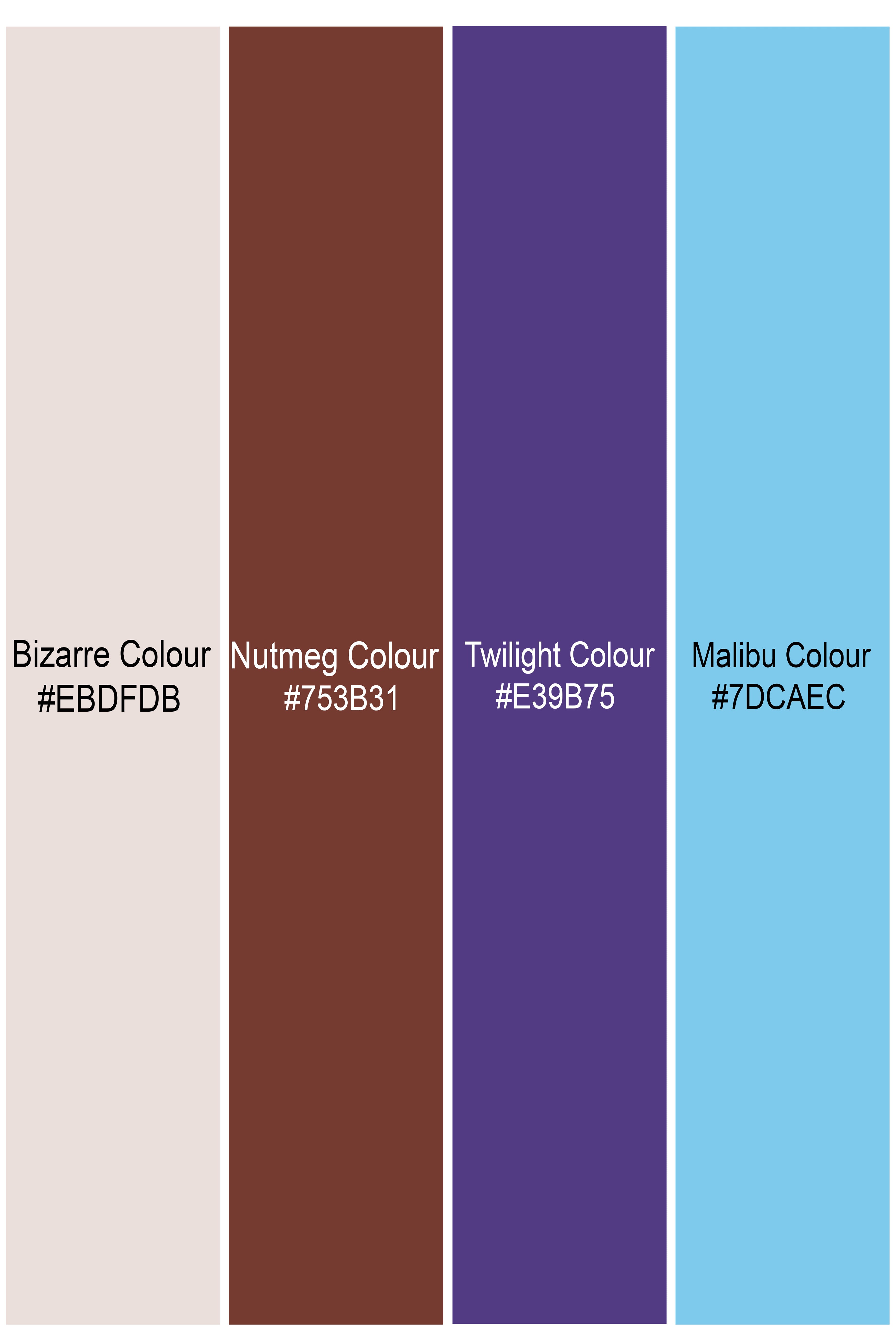 Bizarre Spice-Bizarre Cream with Nutmeg Brown Funky Printed Lightweight Premium Cotton Multicolor Casual Shirt