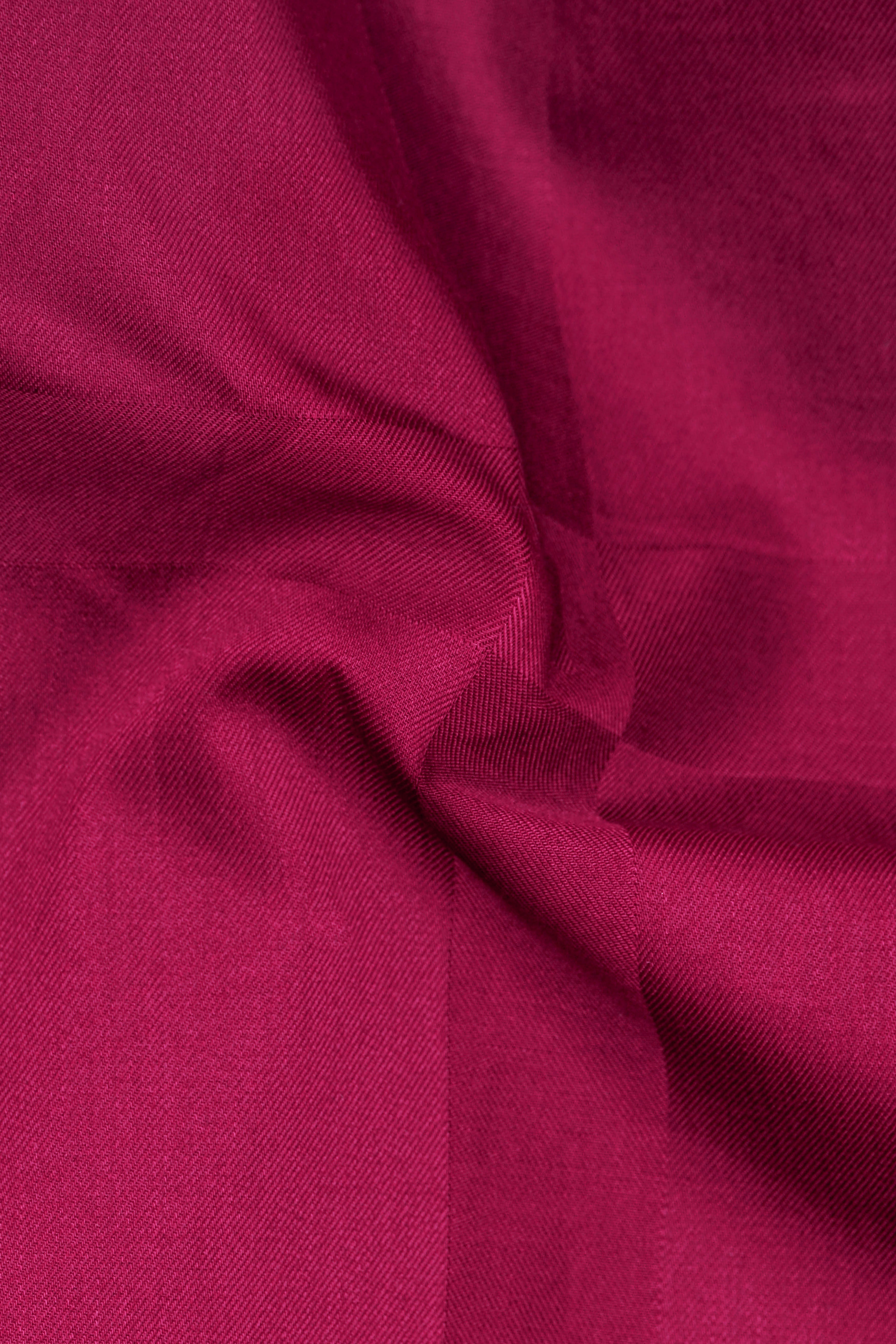 Violet Glow-Mulberry Pink Dobby Textured Premium Giza Cotton Dress Shirt