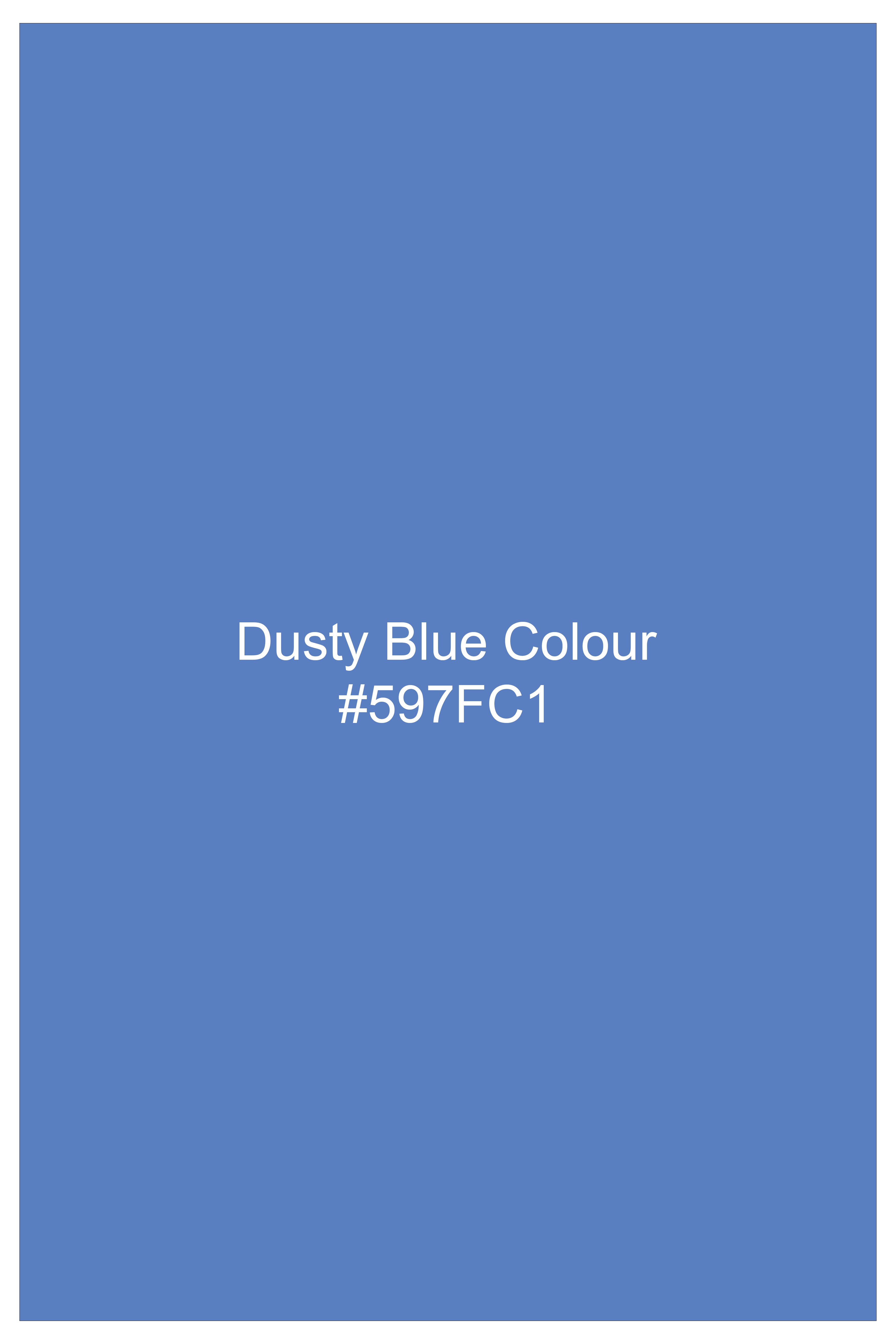 Dusty Blue Dobby Textured Premium Giza Cotton Shirt