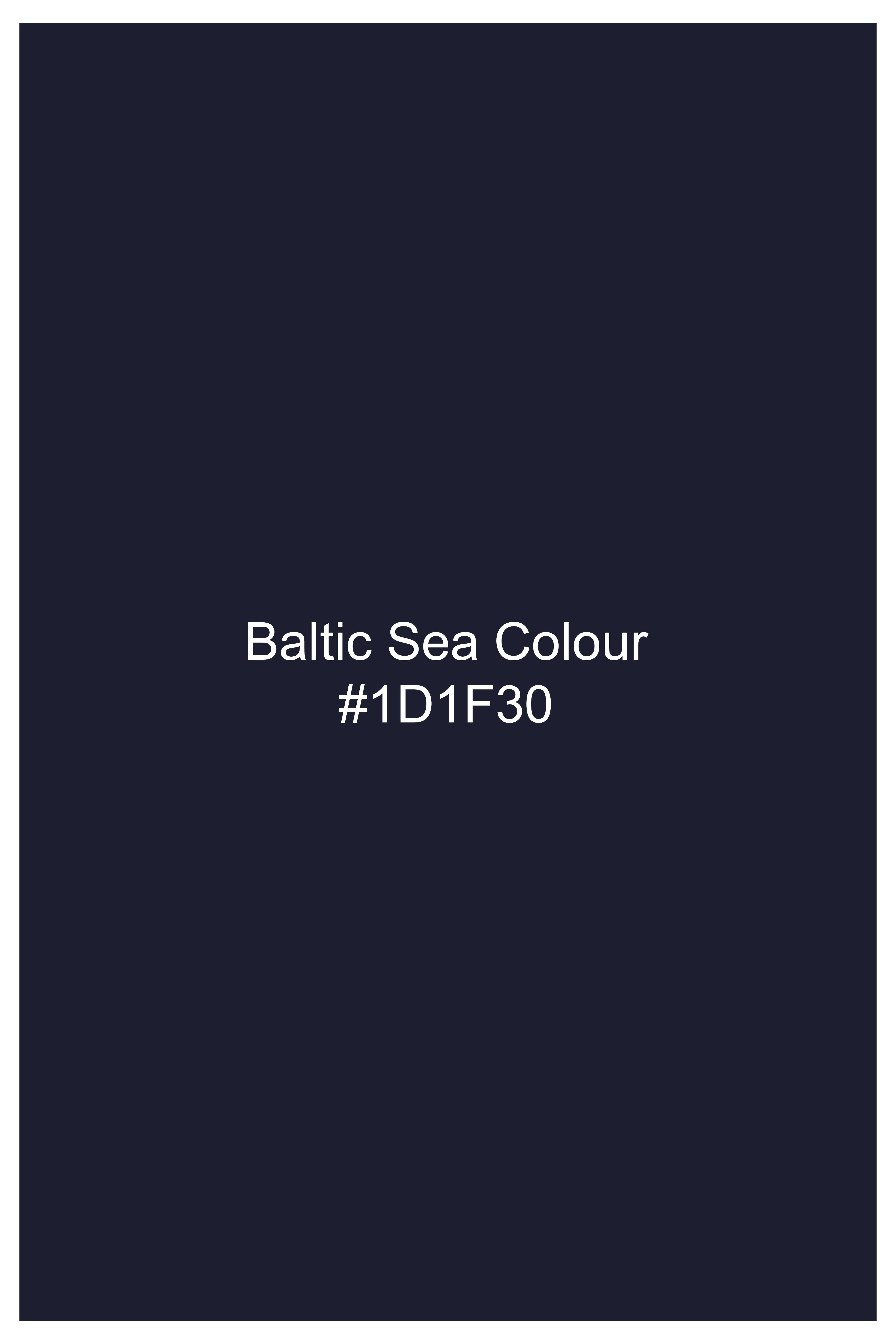 Baltic Sea Blue Dobby Textured Premium Giza Cotton Shirt