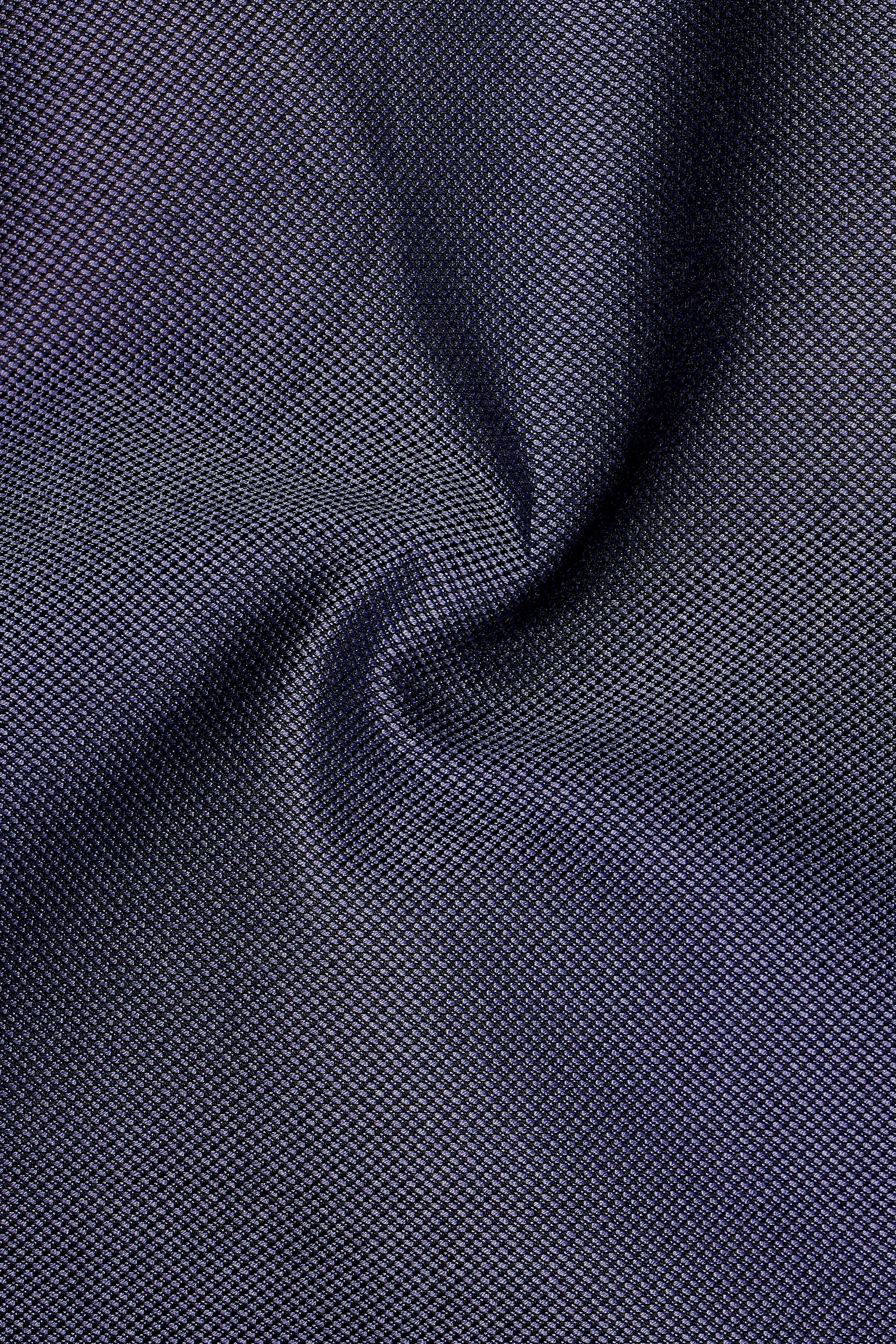 Baltic Sea Blue Dobby Textured Premium Giza Cotton Shirt
