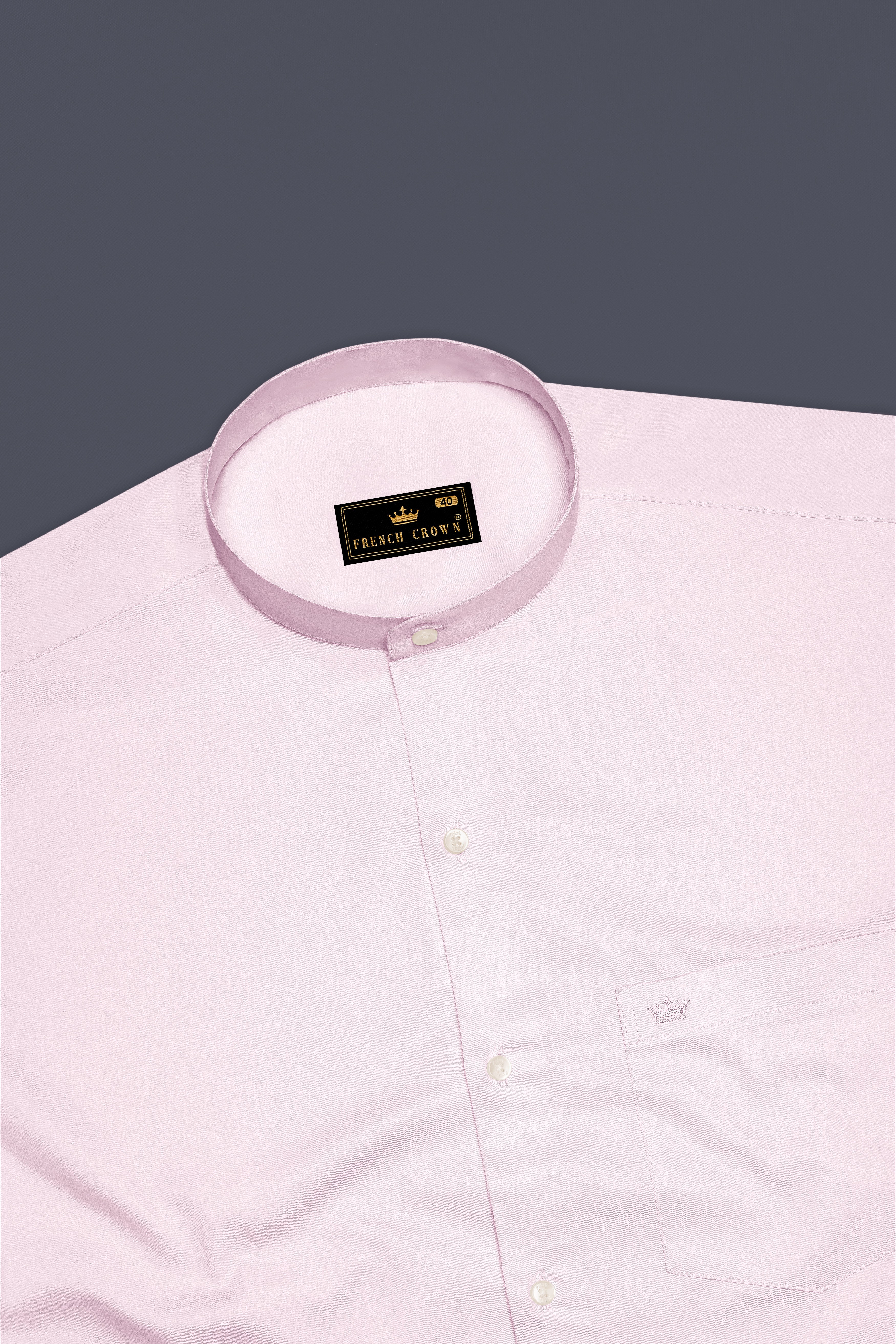 Rose Luxe-Thistle Pink Solid Subtle Sheen Super Soft Premium Cotton Semi Formal Mandarin Collar Shirt 13588-M-38, 13588-M-H-38, 13588-M-39, 13588-M-H-39, 13588-M-40, 13588-M-H-40, 13588-M-42, 13588-M-H-42, 13588-M-44, 13588-M-H-44, 13588-M-46, 13588-M-H-46, 13588-M-48, 13588-M-H-48, 13588-M-50, 13588-M-H-50, 13588-M-52, 13588-M-H-52