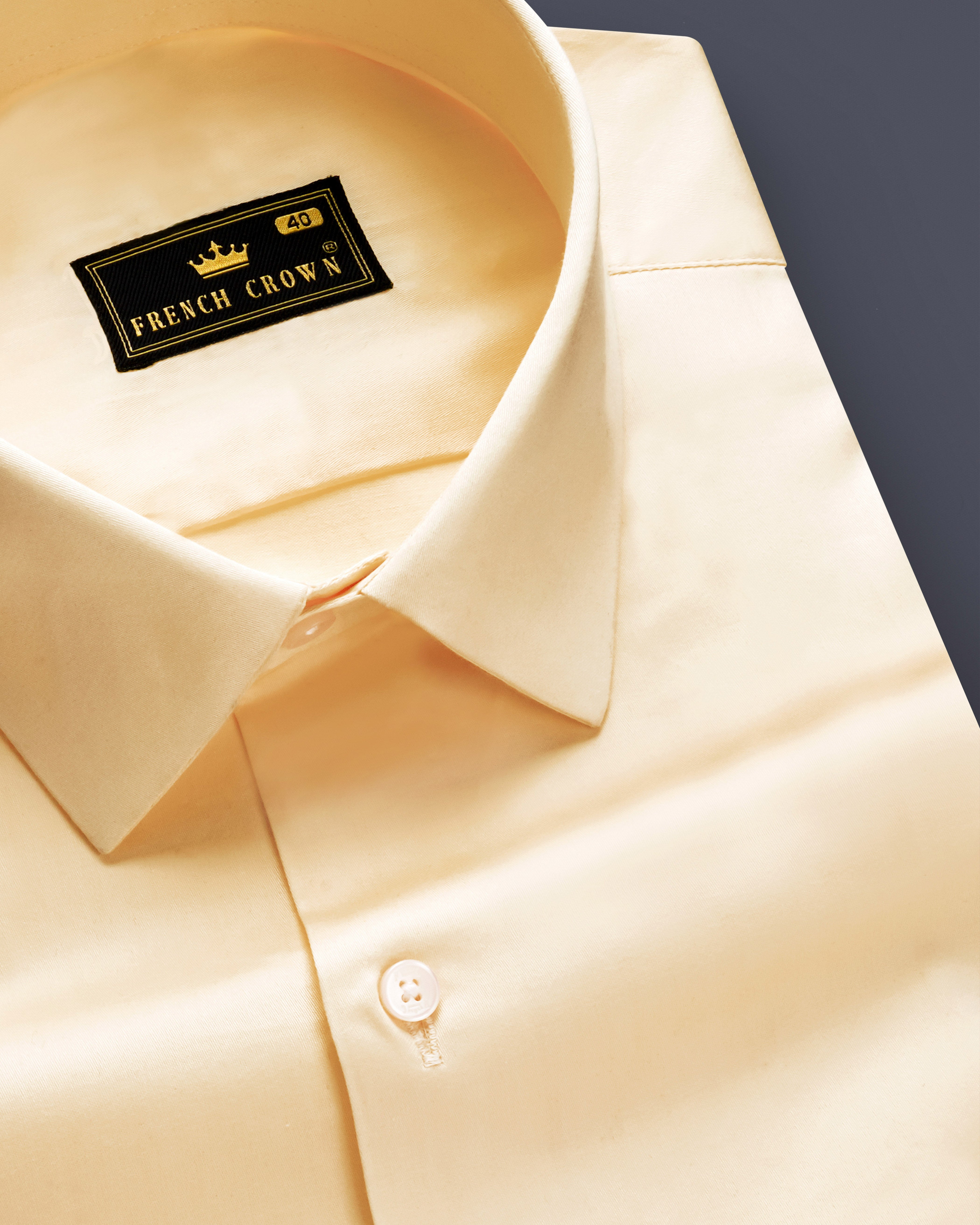 Vanilla-Almond Cream Subtle Sheen Super Soft Premium Cotton Dress Shirt
