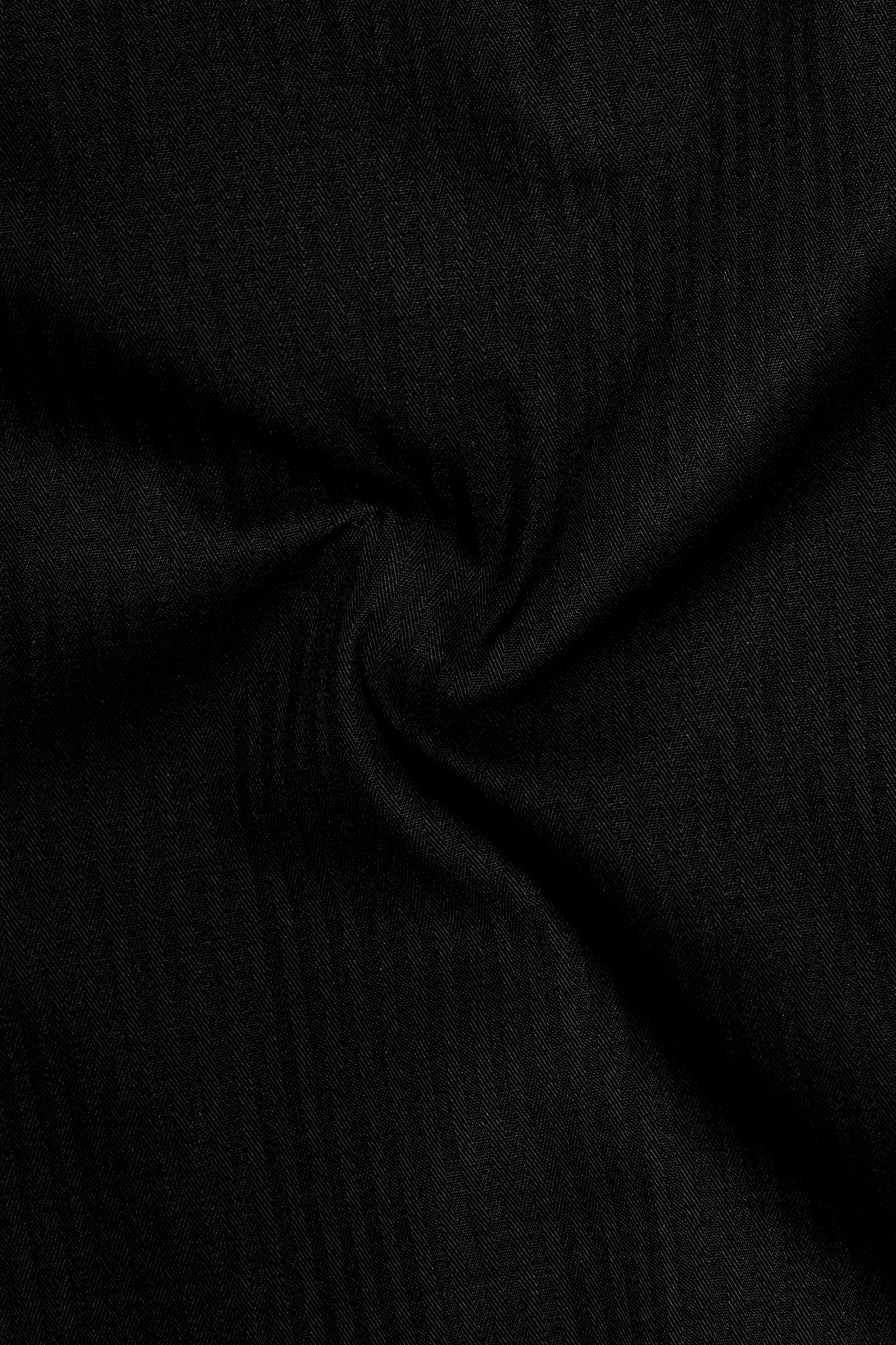 Jade Black Striped Dobby Cotton Shirt