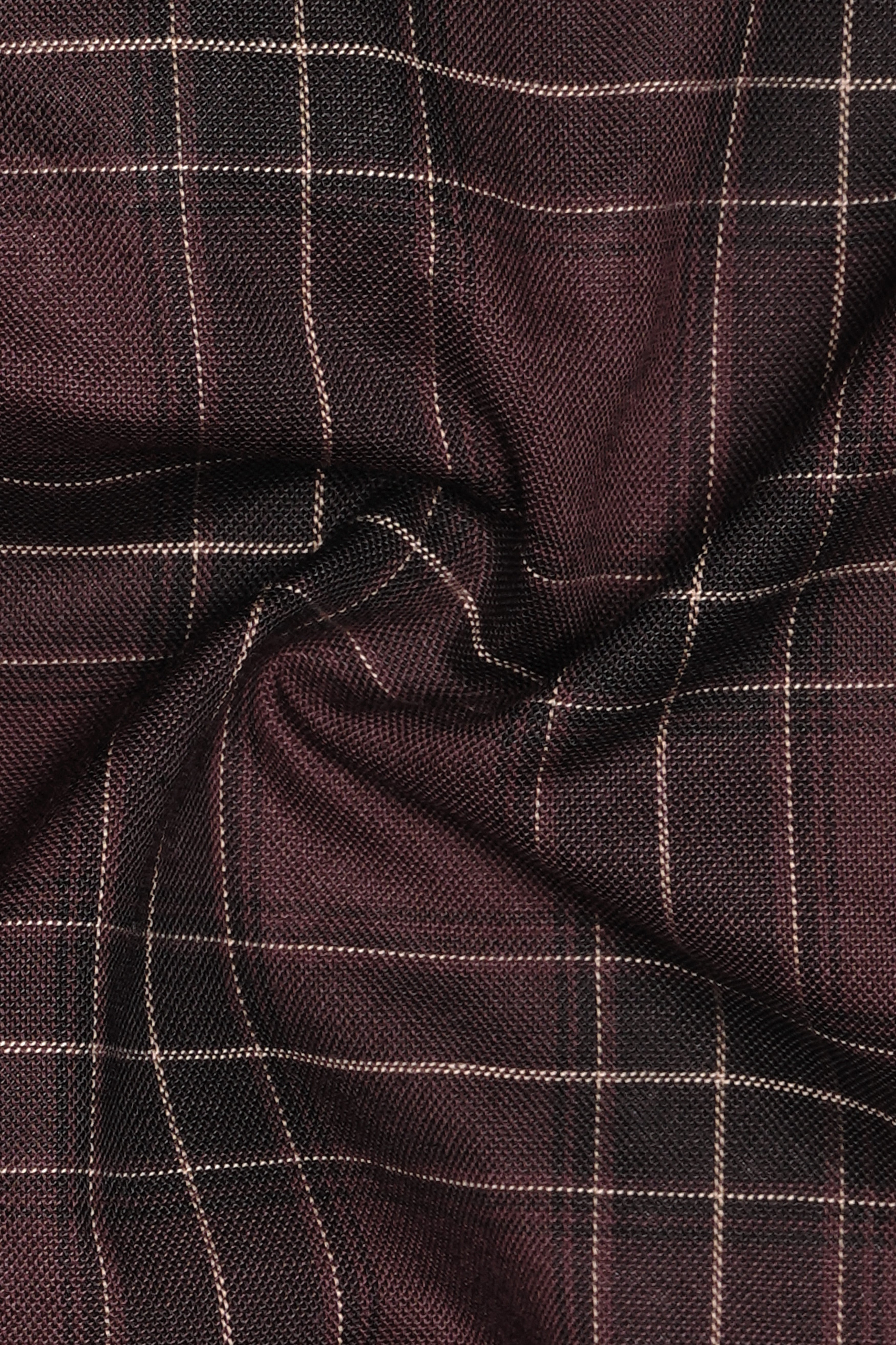 Crater Brown Checks Plaid Oxford Cotton Shirt