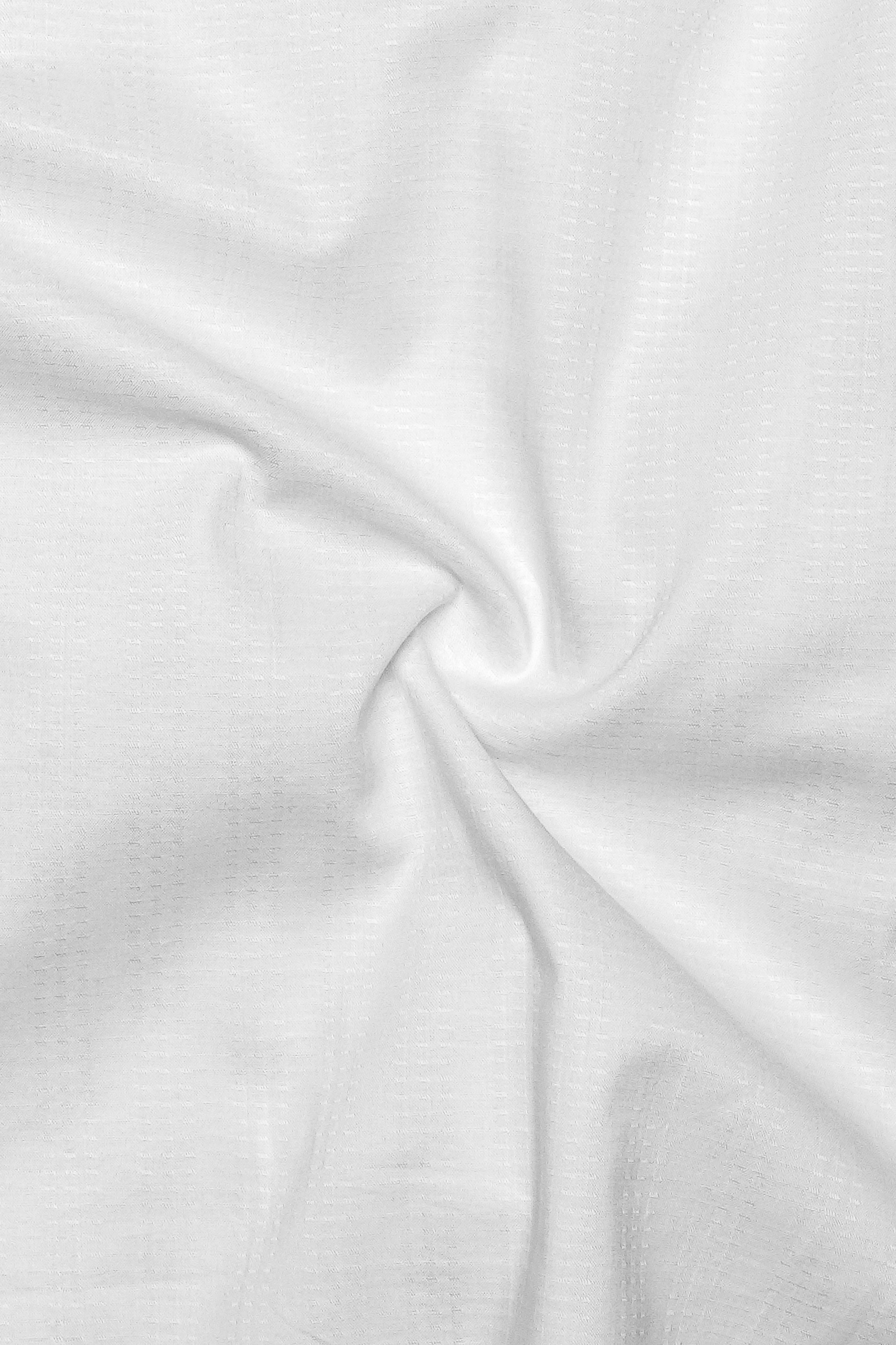 Bright White Jacquard Textured Premium Cotton Dress Shirt