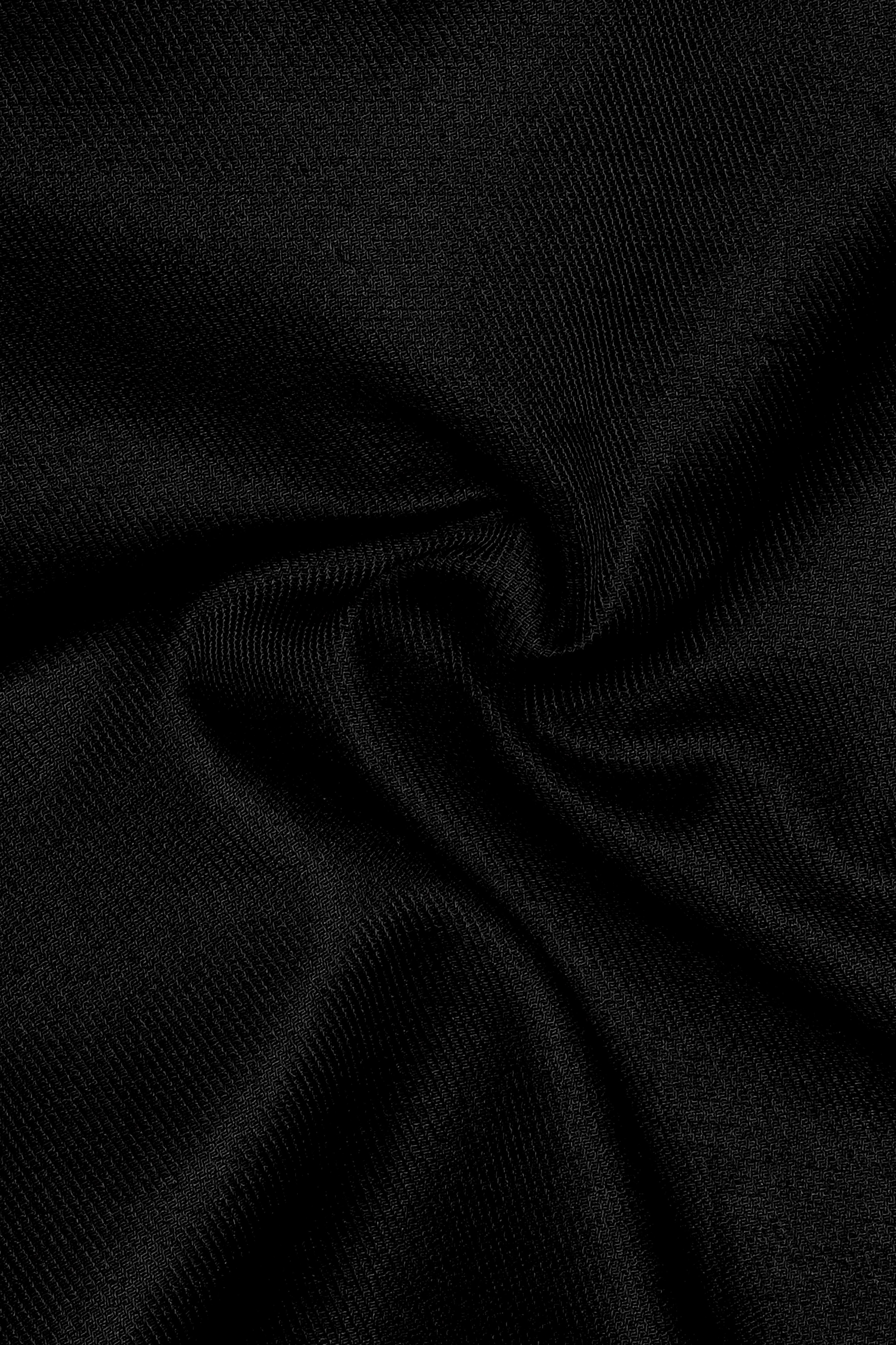 Jade Black Solid Twill Premium Cotton Dress Shirt