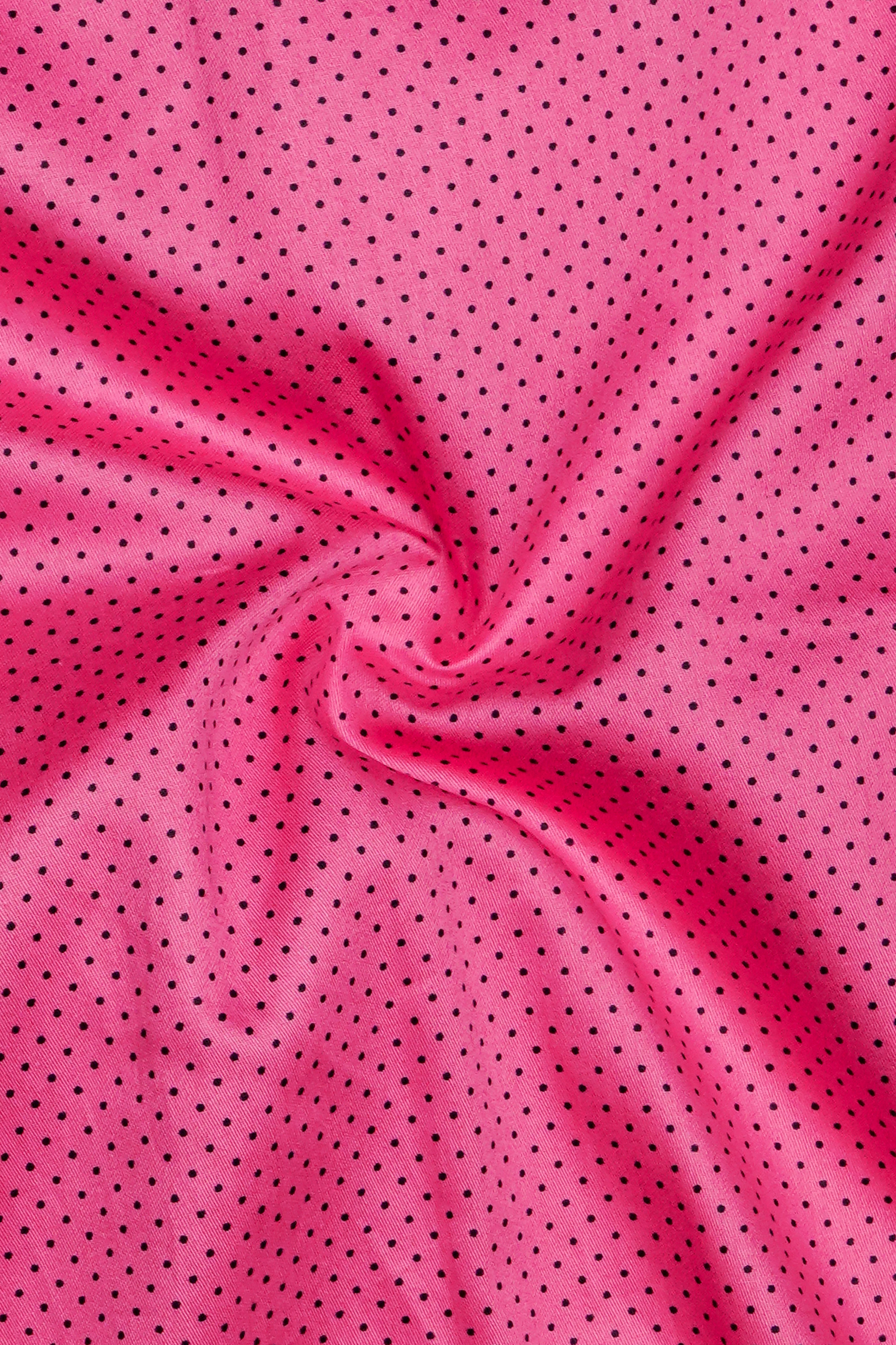French Rose Dotted Printed Subtle Sheen Super Soft Premium Cotton Casual Shirt