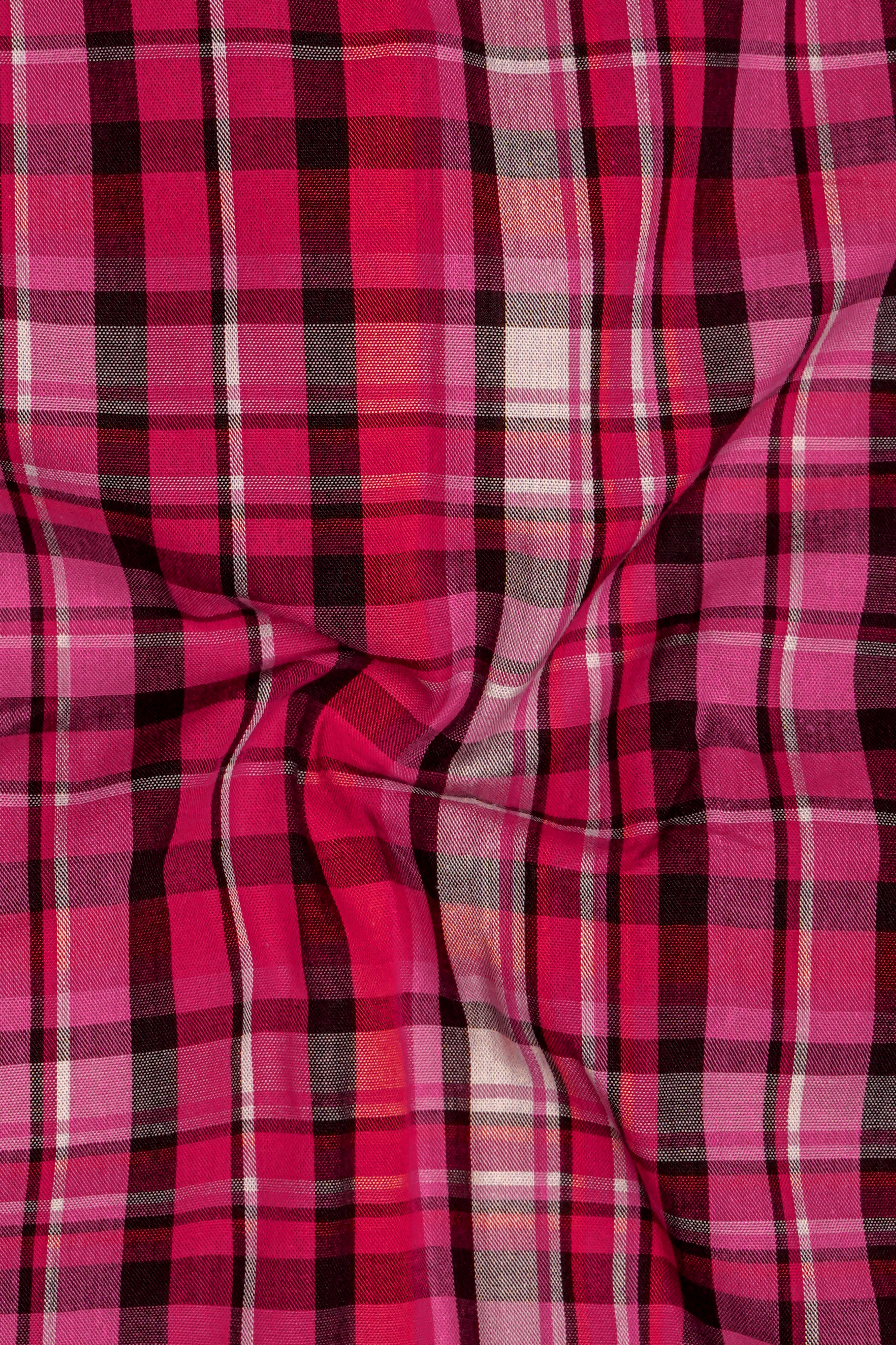 Disco Pink Plaid Super Soft Premium Cotton Casual Shirt