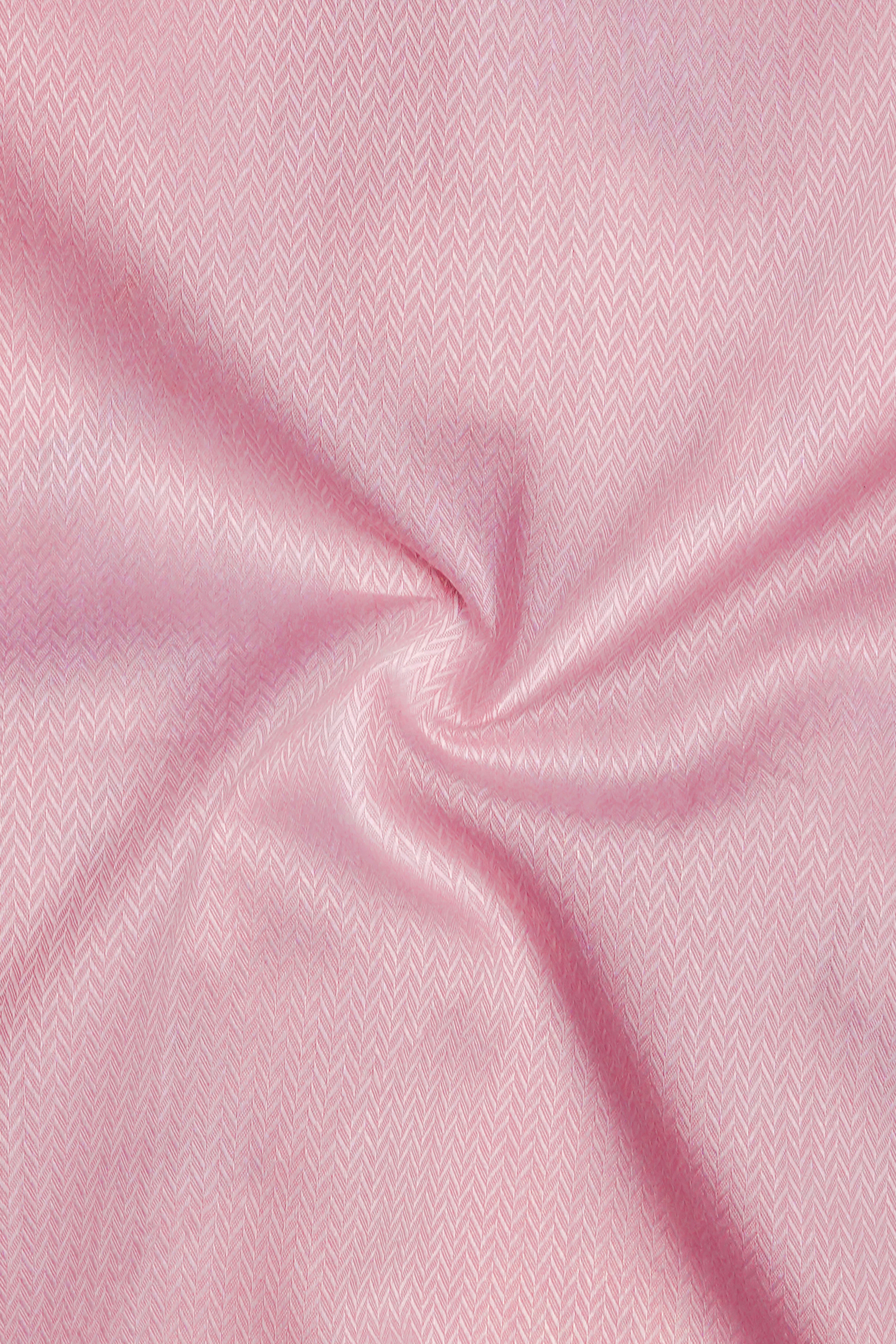 Cavern Pink Dobby Textured Premium Giza Cotton Dress Shirt