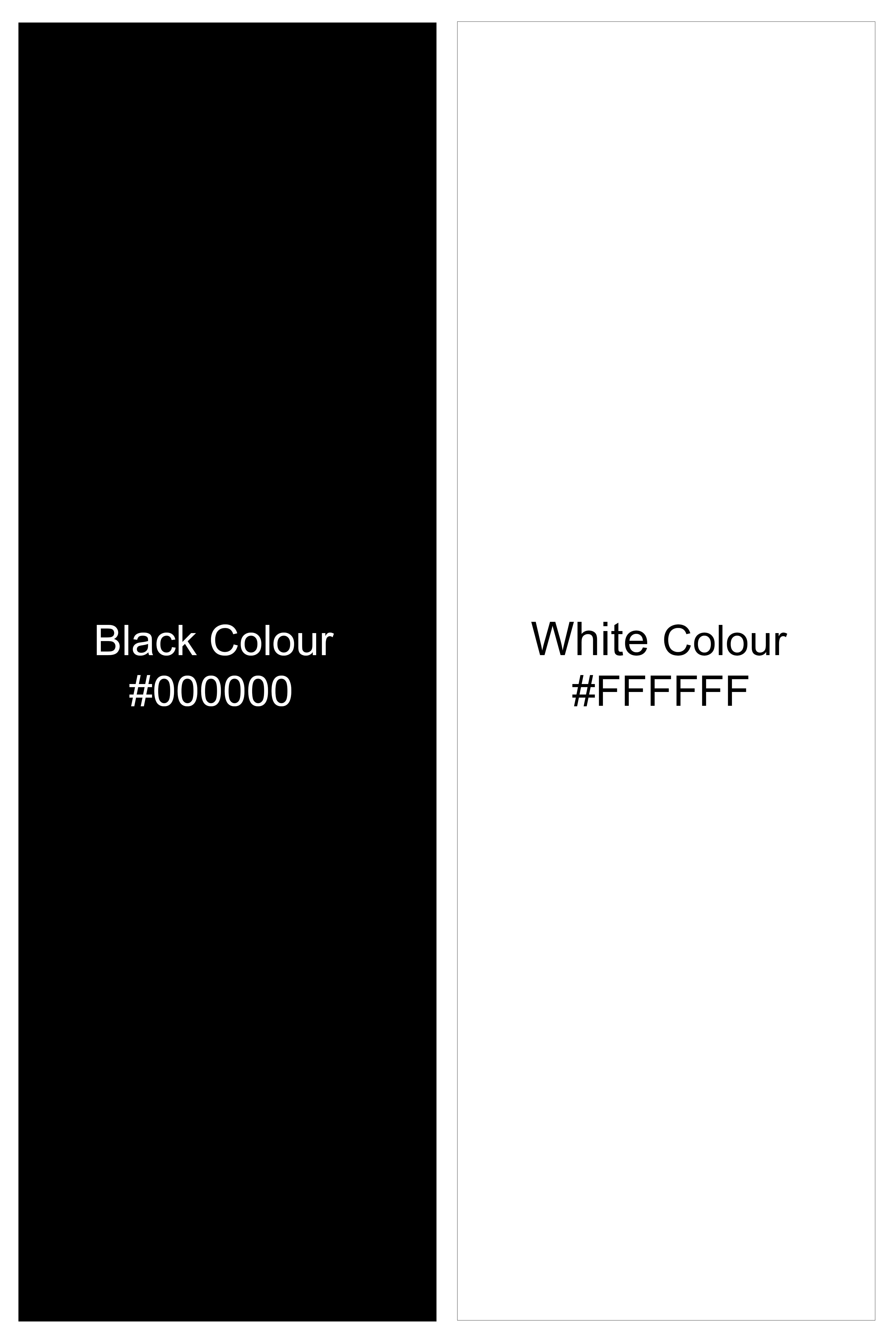 Zenshade-Jade Black And Bright White Printed Subtle Sheen Super Soft Premium Cotton Casual Shirt