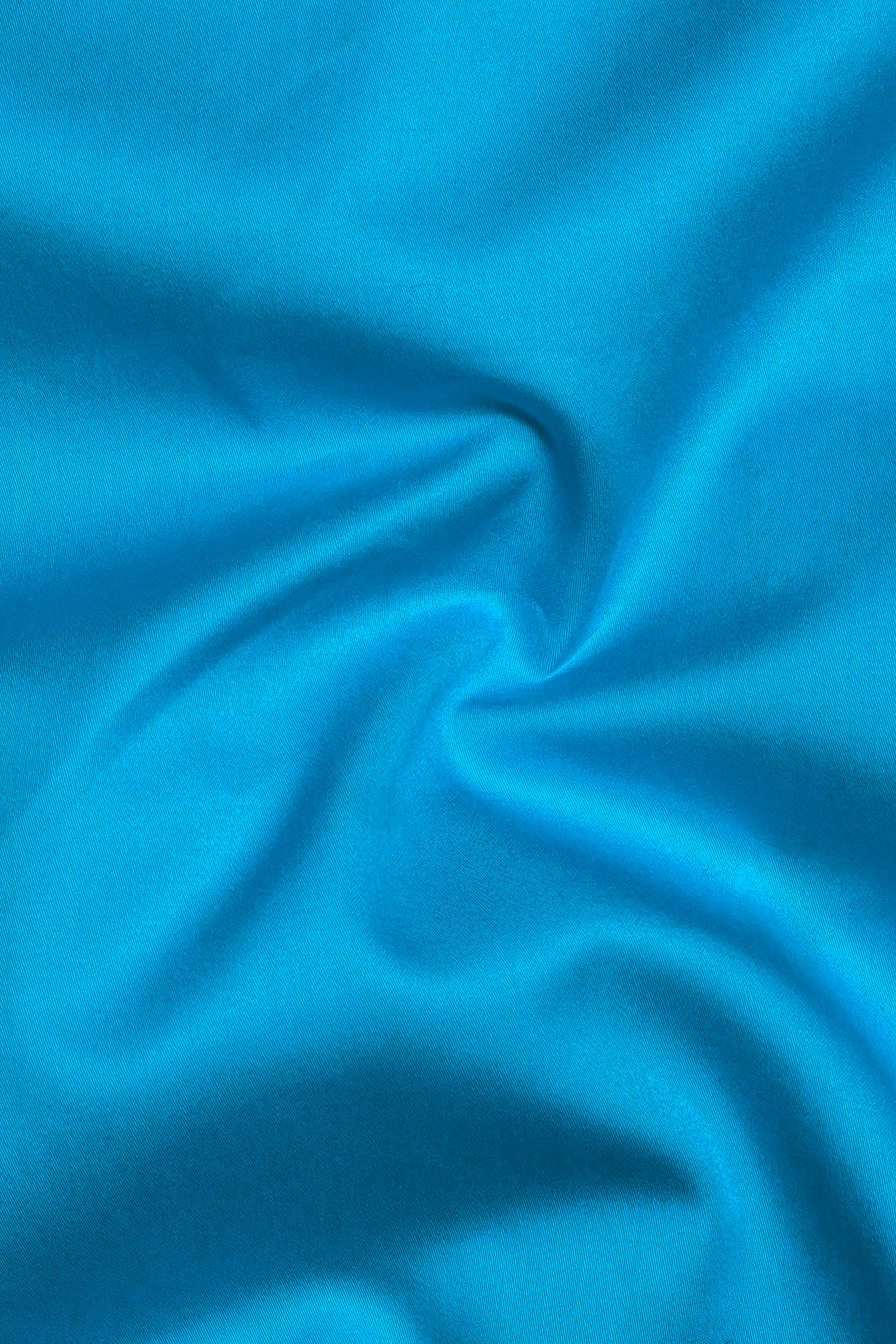 Cerulean Blue Solid Subtle Sheen Super Soft Premium Cotton Formal Shirt