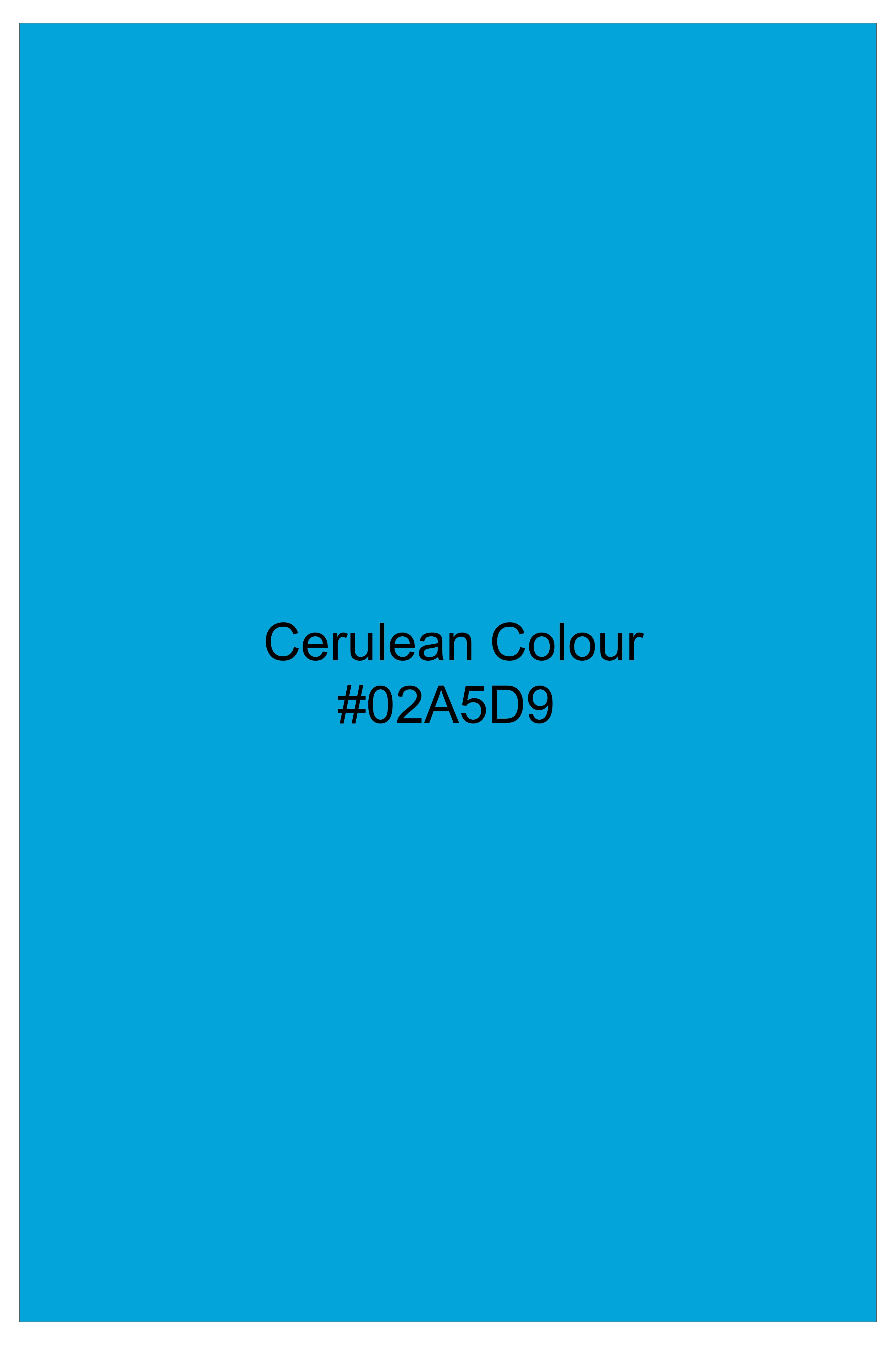 Zephyro-Cerulean Blue Solid Subtle Sheen Super Soft Premium Cotton Formal Shirt