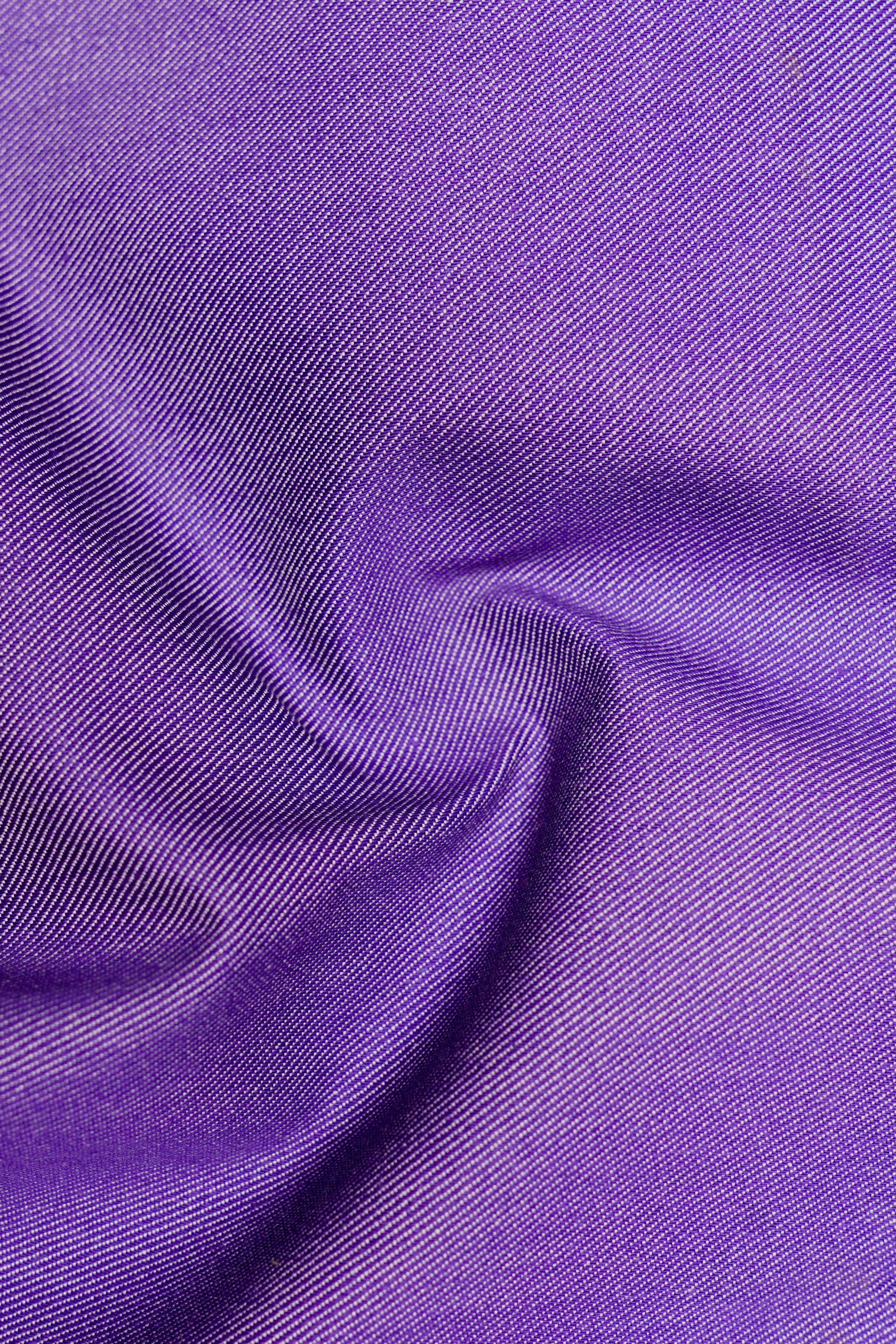 Minsk Purple Textured Premium Cotton Bomber Jacket