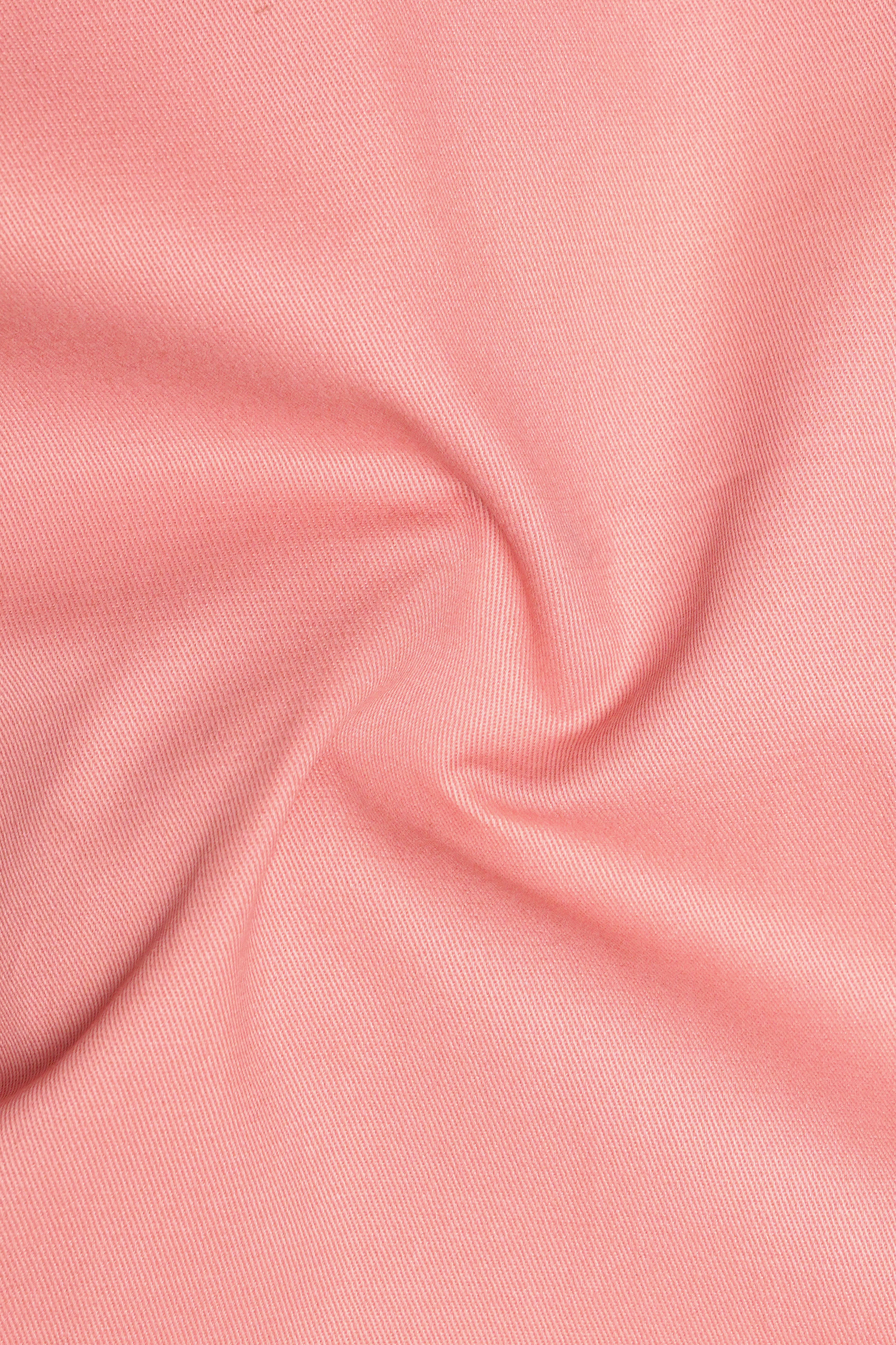 Flamingo Pink Solid Premium Cotton Bomber Jacket