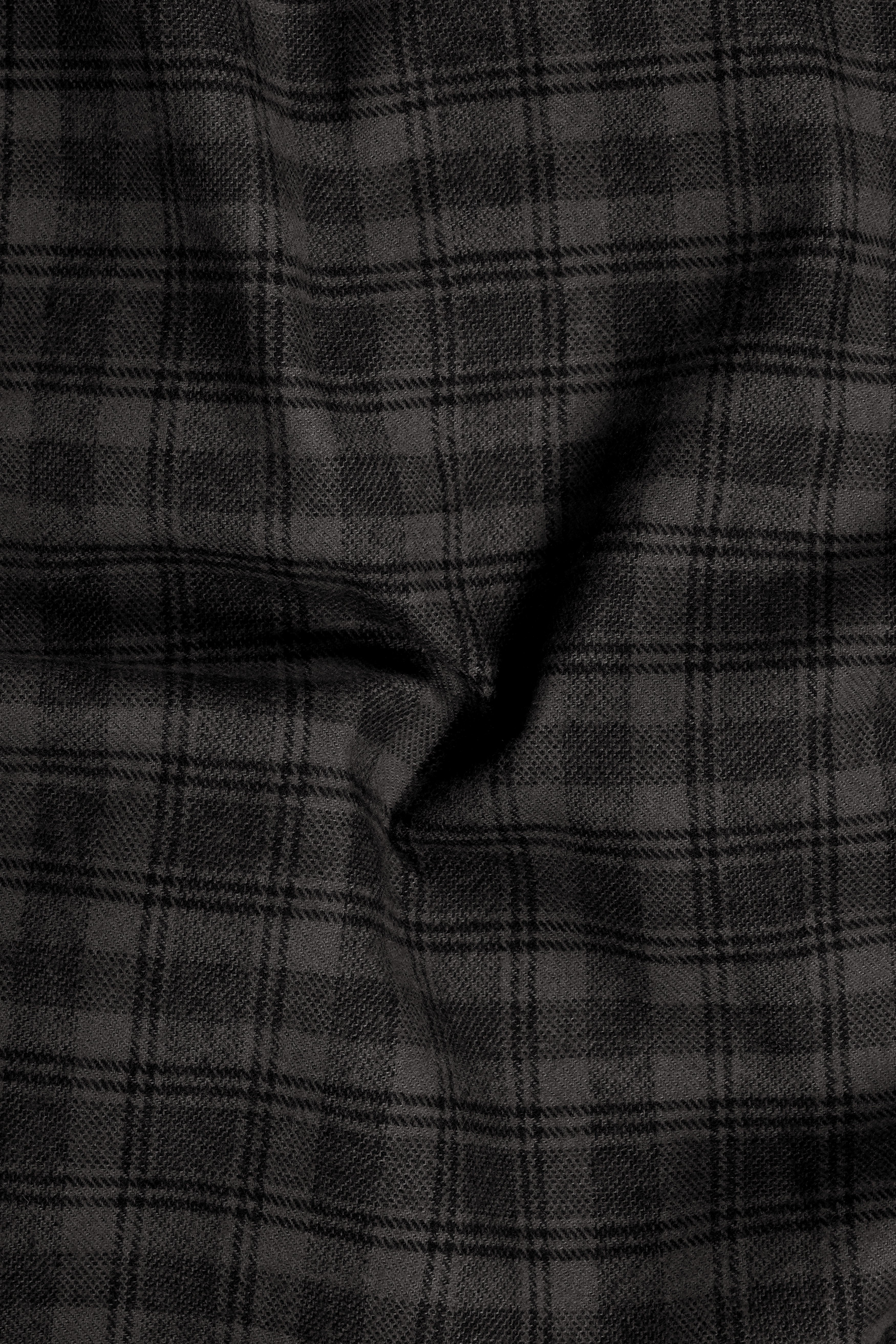 Iridium Gray Plaid Premium Cotton Bomber Jacket