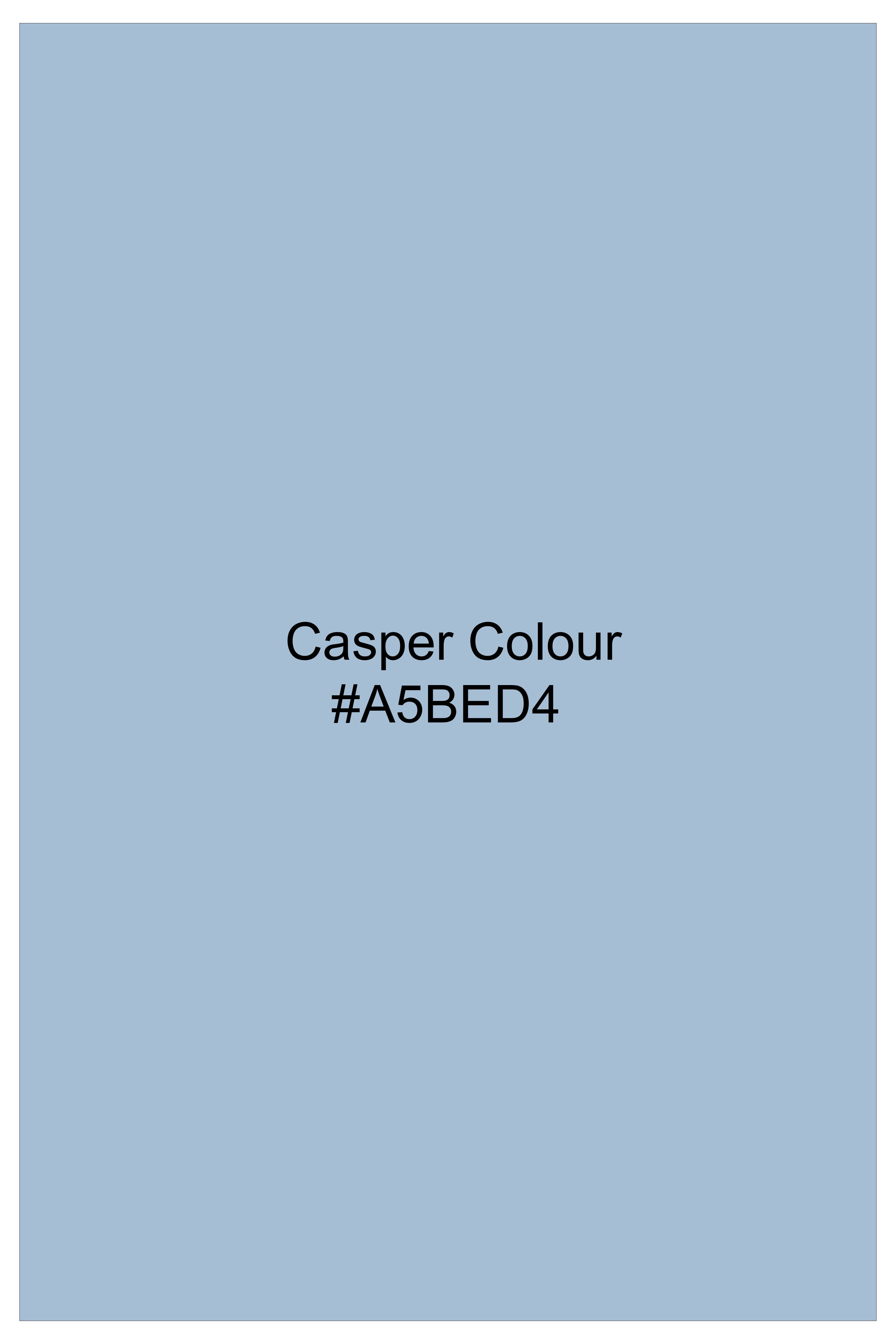 Frostrial-Casper Blue Printed Subtle Sheen Super Soft Premium Cotton Semi Formal Shirt