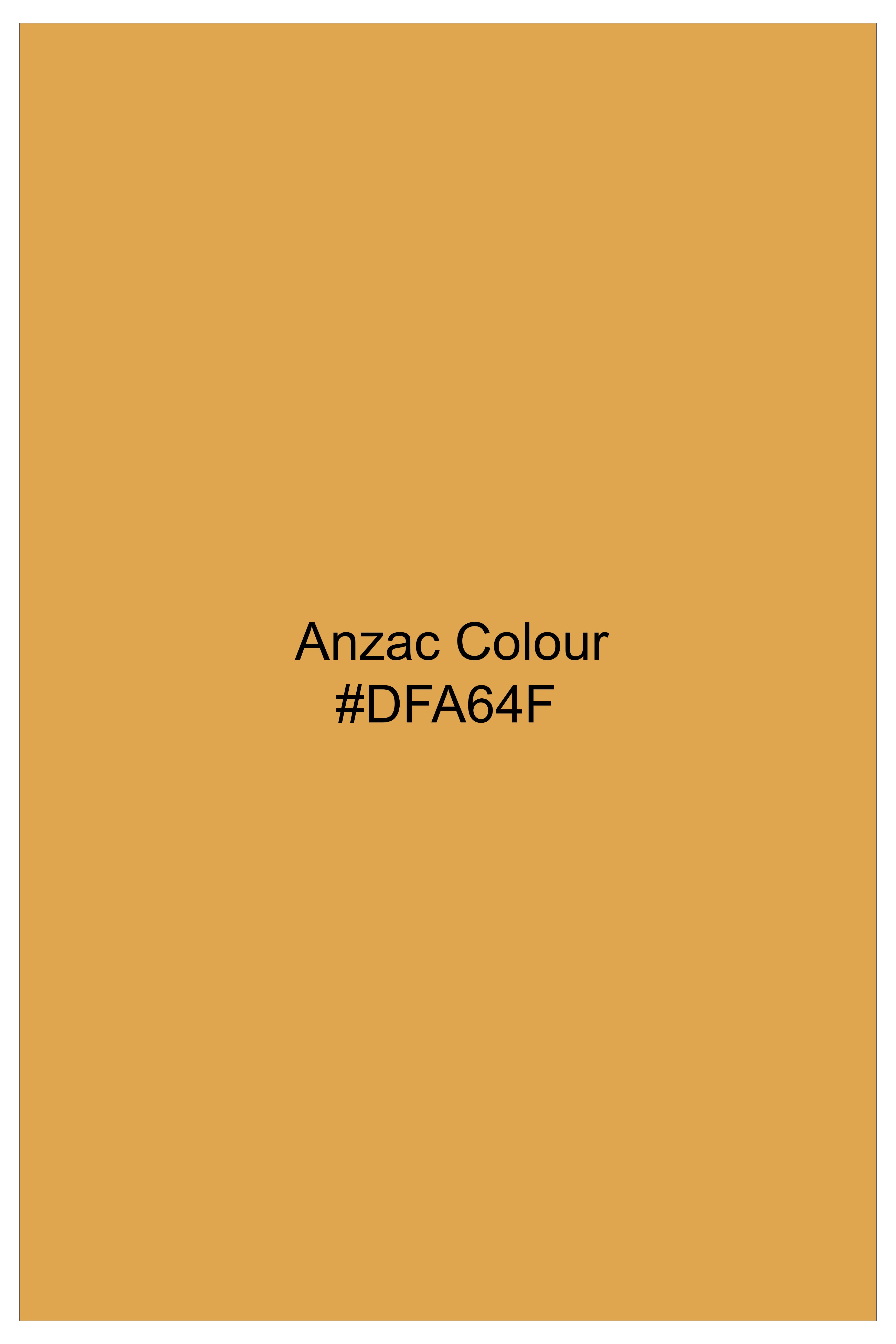 Zyltone-Anzac Yellow Twill Premium Cotton Dress Shirt