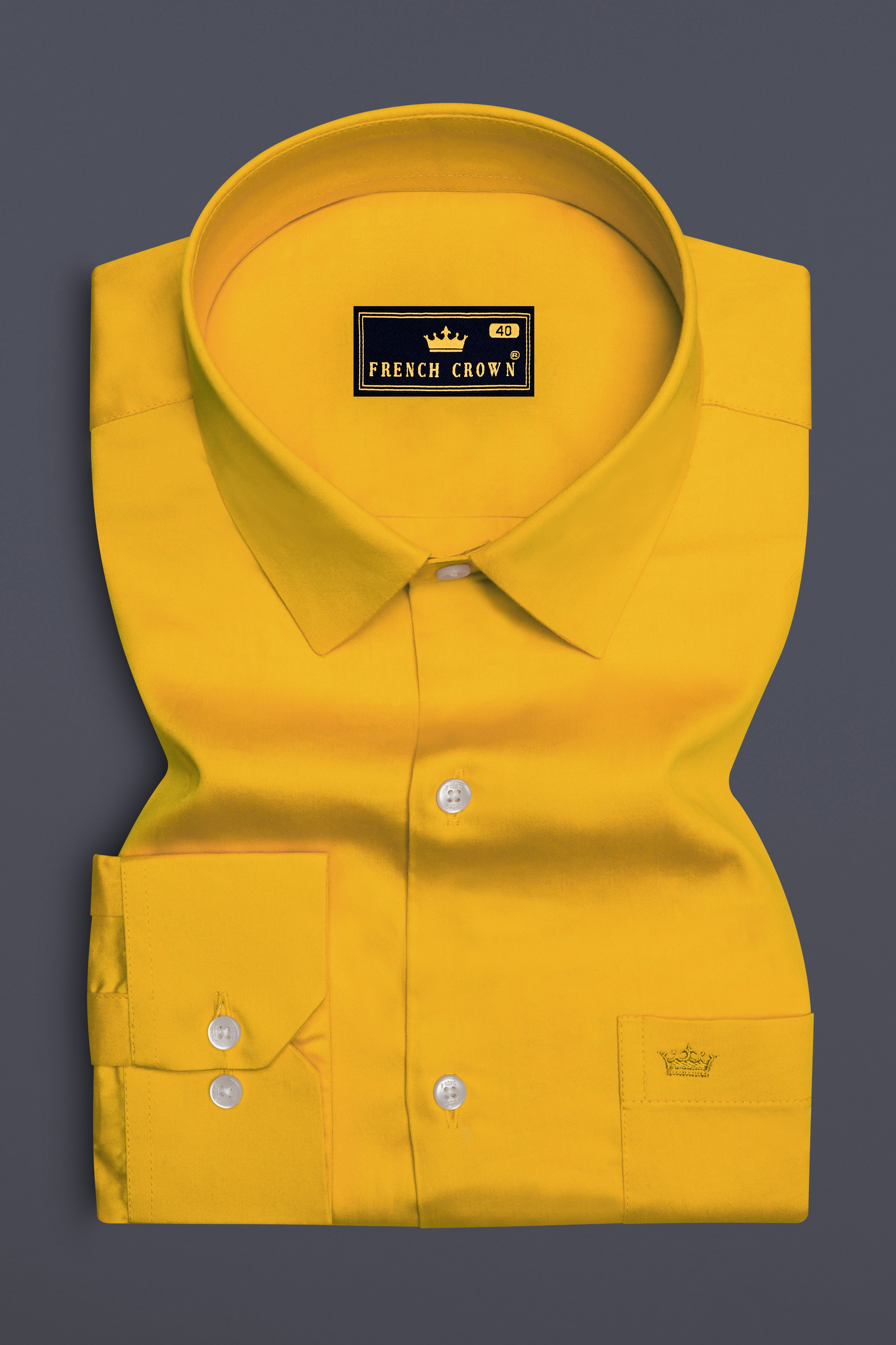 Zestine-Squash Orange Subtle Sheen Super Soft Premium Cotton Dress Shirt