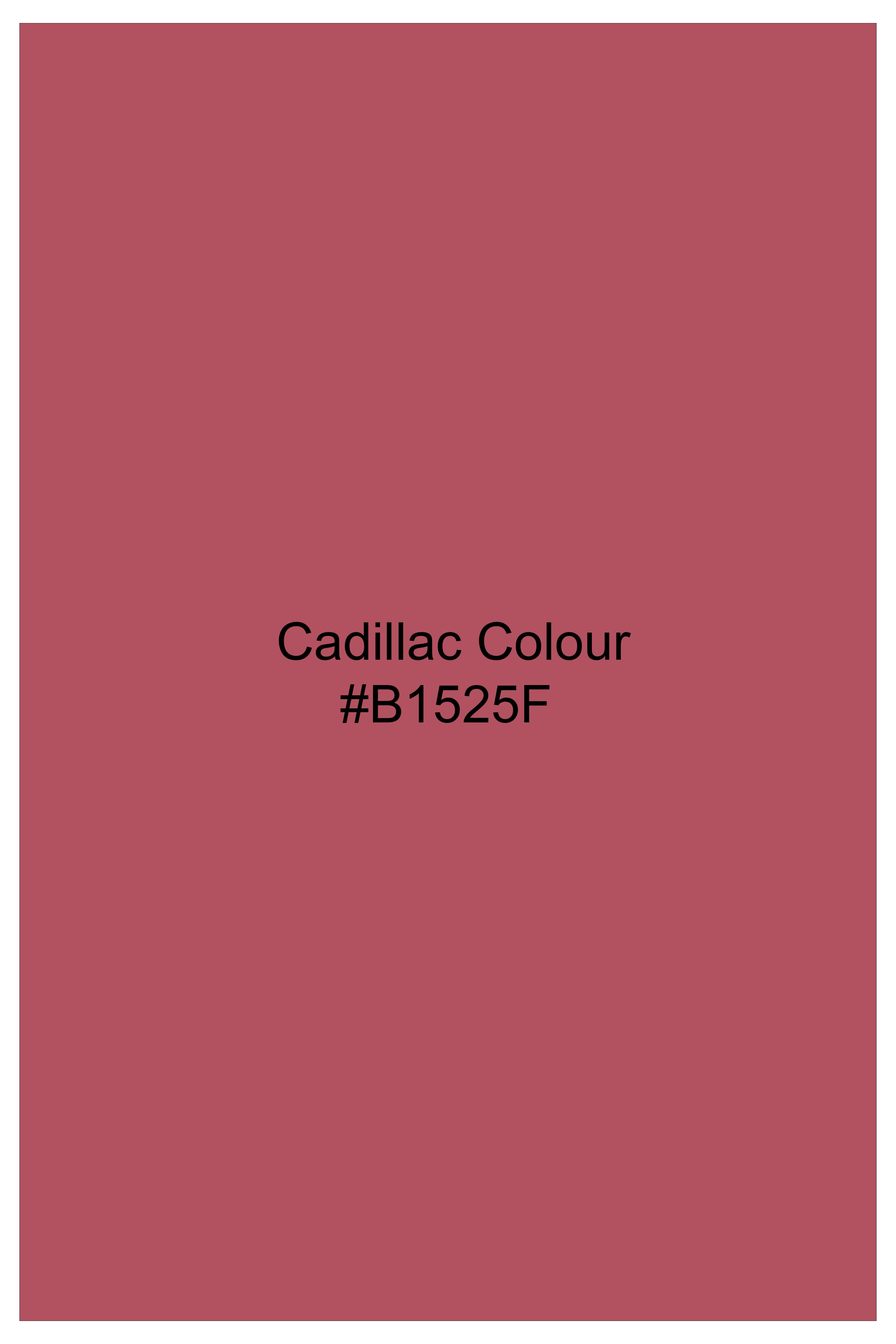 Rouzar-Cadillac Maroon Heavyweight Dobby Textured Premium Giza Cotton Casual Shirt