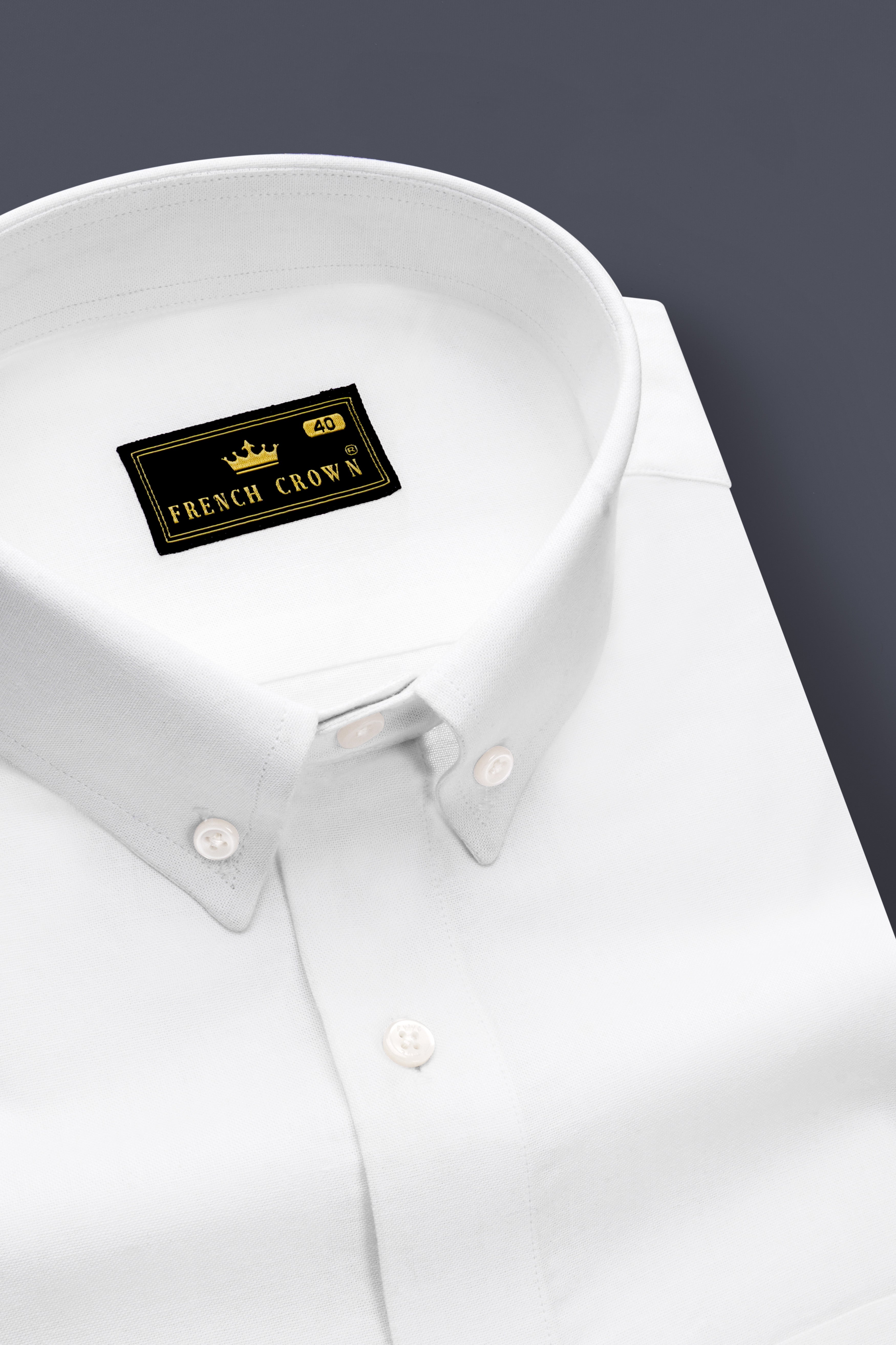 Pinfleur-Bright White And Camelot Pink Striped Oxford Premium Cotton Casual Shirt