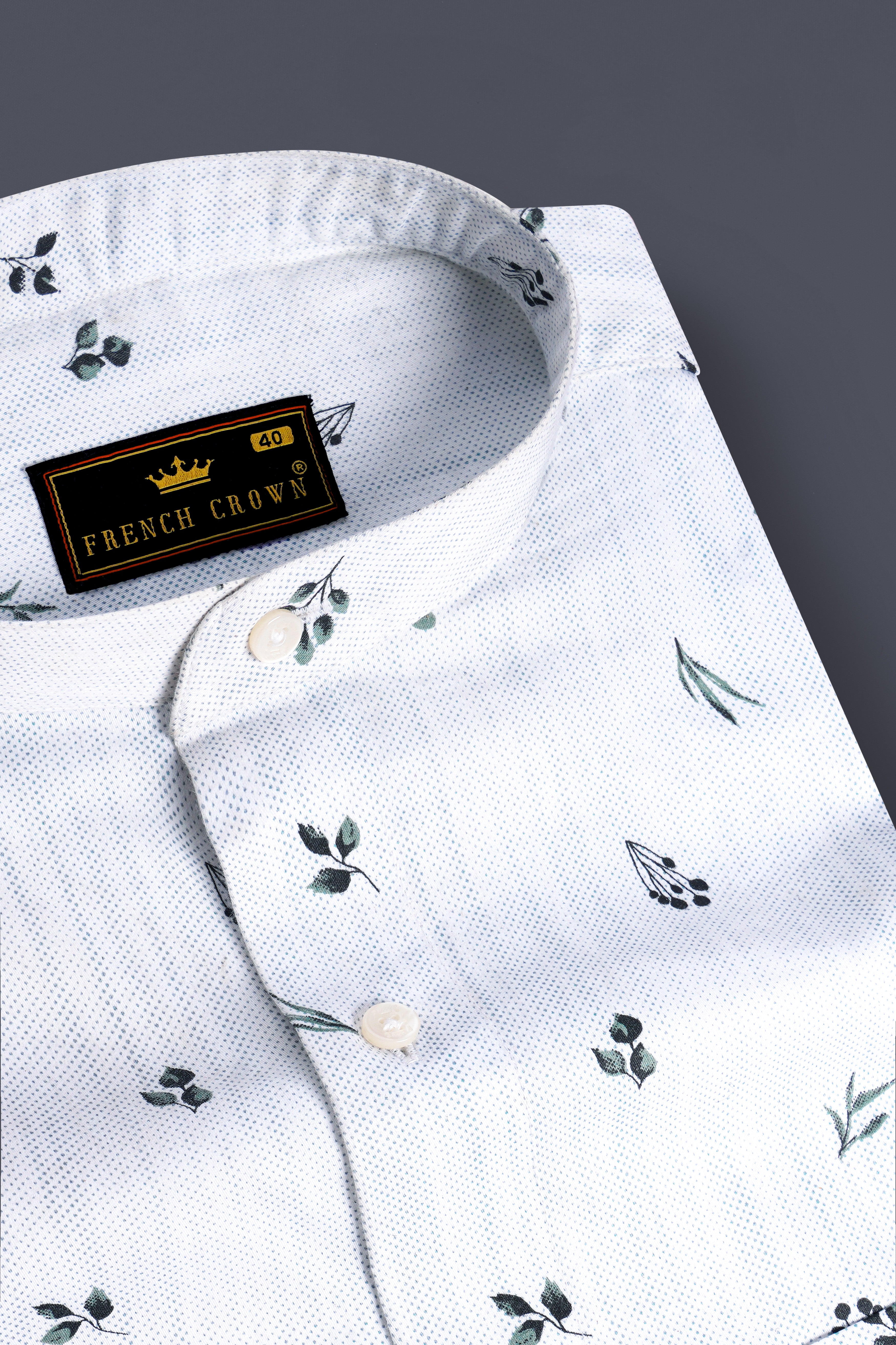Zaffelle-Selago Blue Printed Subtle Sheen Super Soft Premium Cotton Casual Shirt