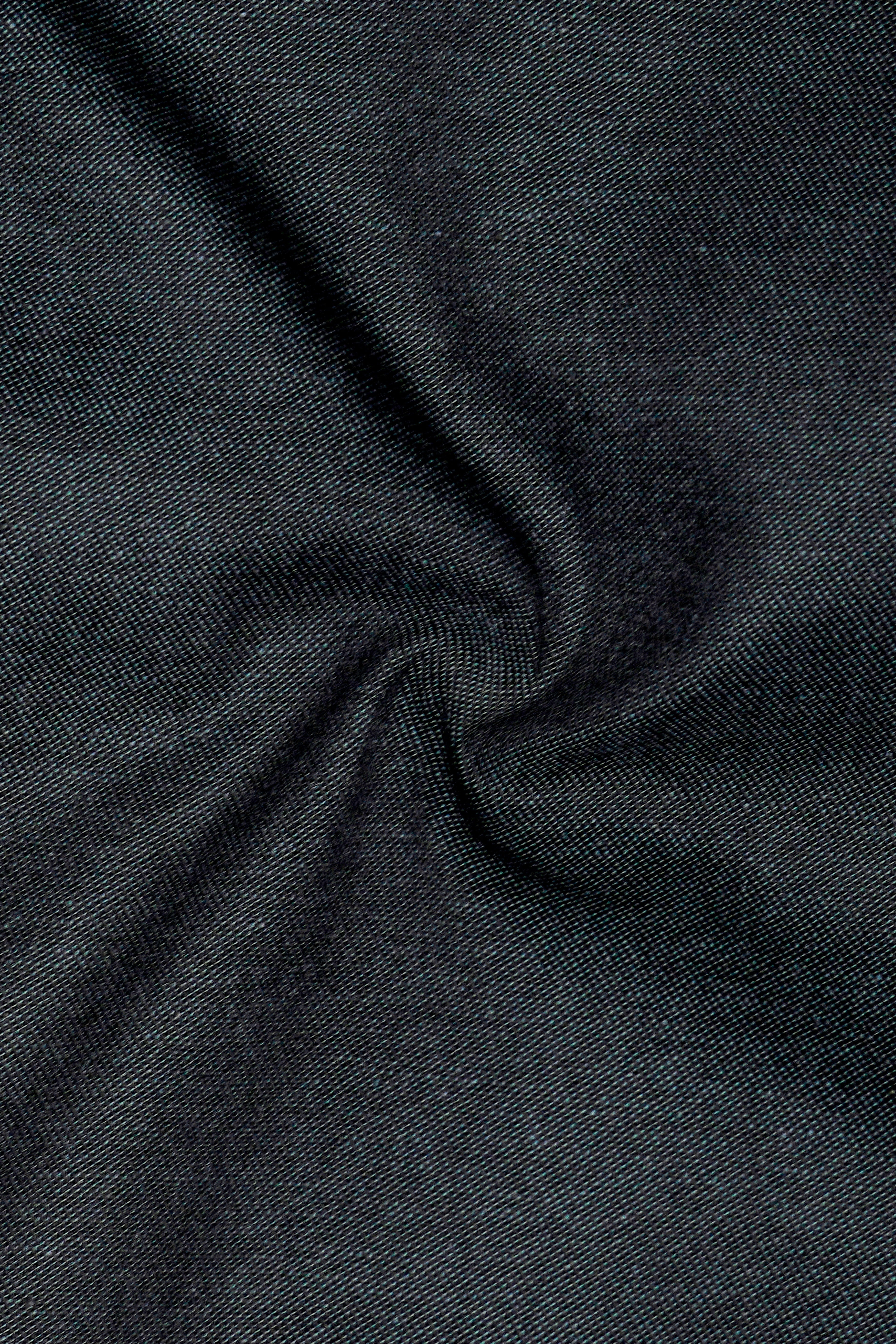 Vultrix-Shark Black Textured Oxford Premium Cotton Semi Formal Shirt