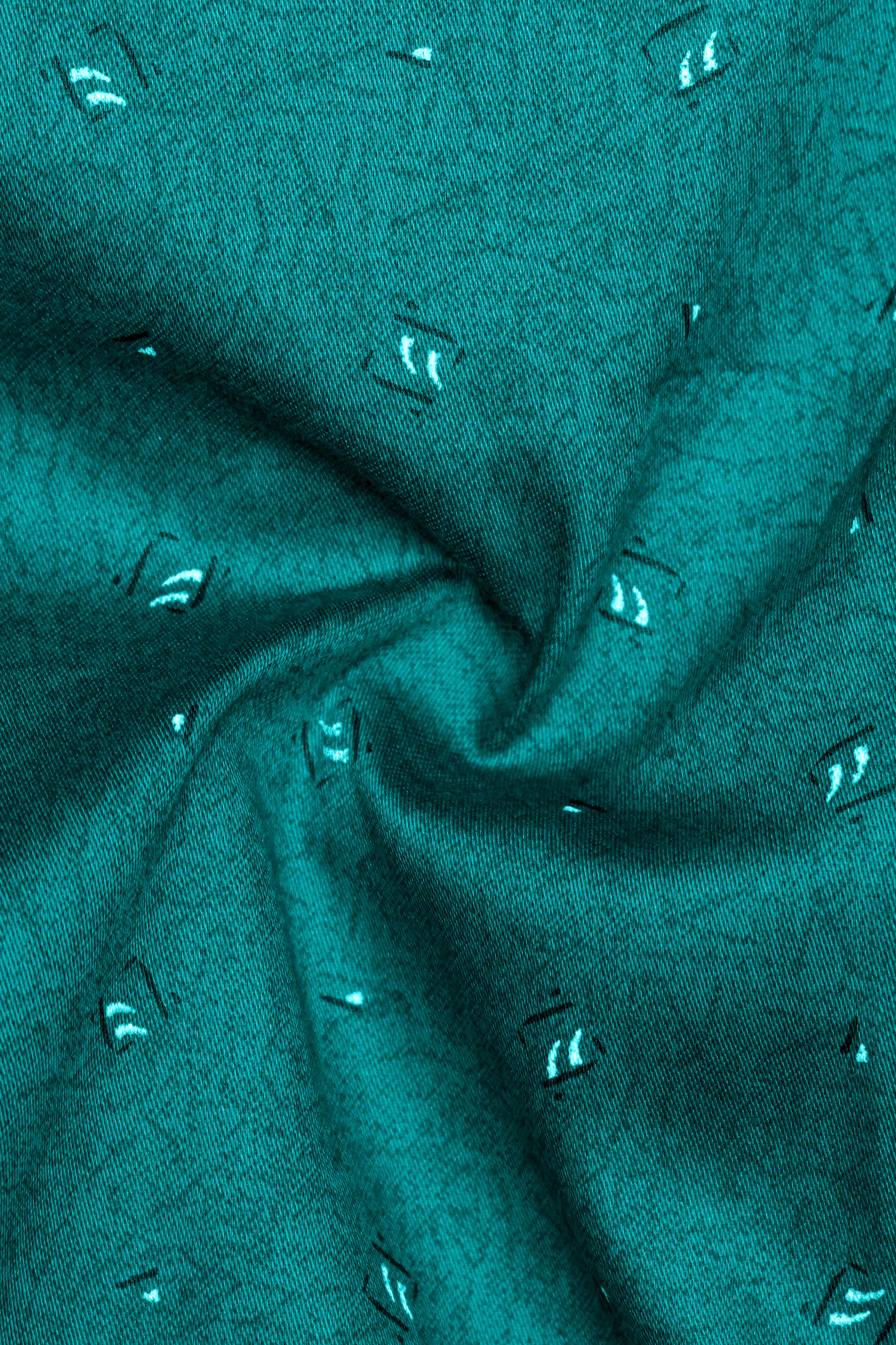 Verique-Surfie Green Printed Subtle Sheen Super Soft Premium Cotton Semi Formal Shirt