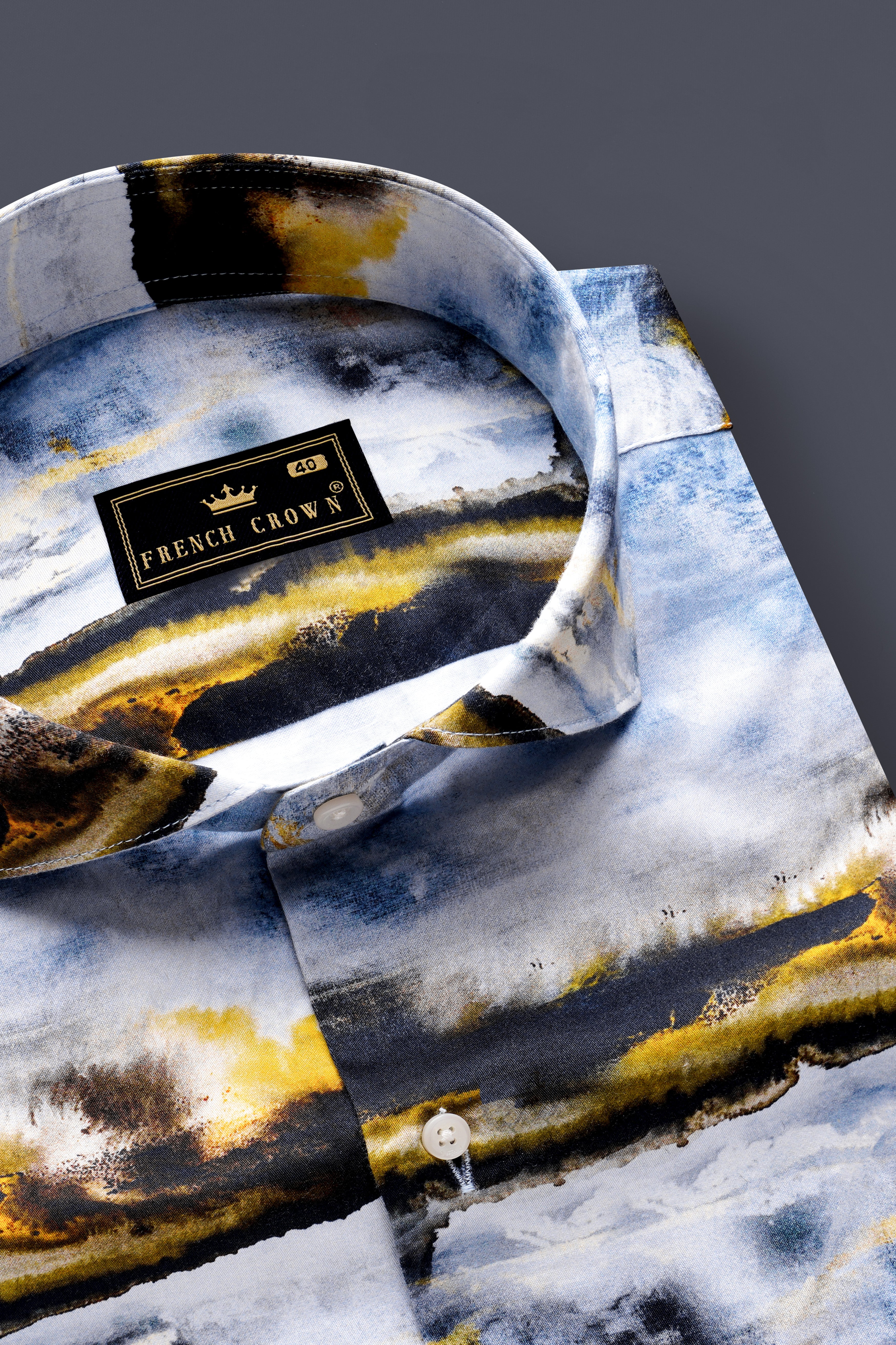 Bluvia-Fiord Blue And Bright White Subtle Sheen Super Soft Premium Cotton Casual Shirt