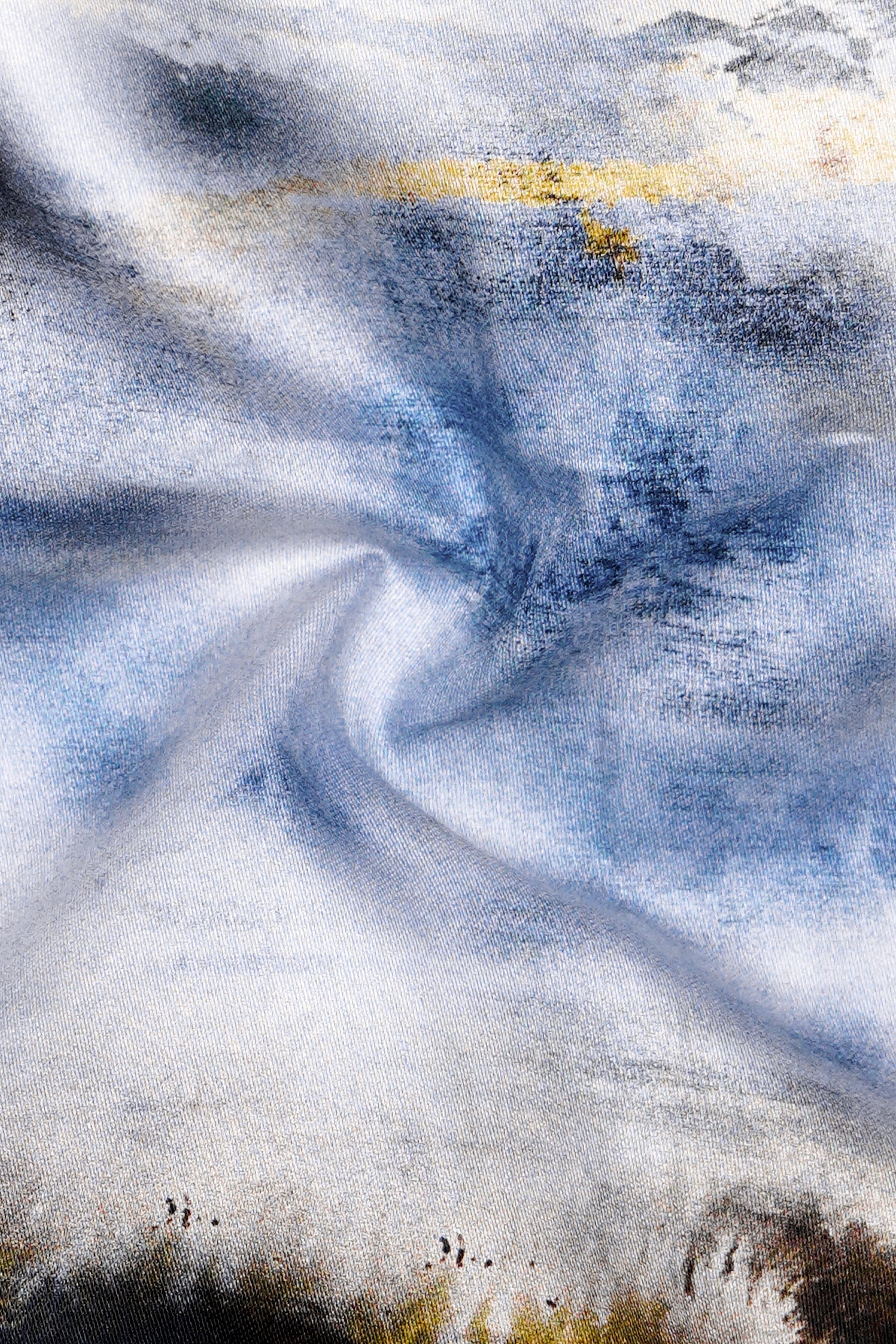 Bluvia-Fiord Blue And Bright White Subtle Sheen Super Soft Premium Cotton Casual Shirt