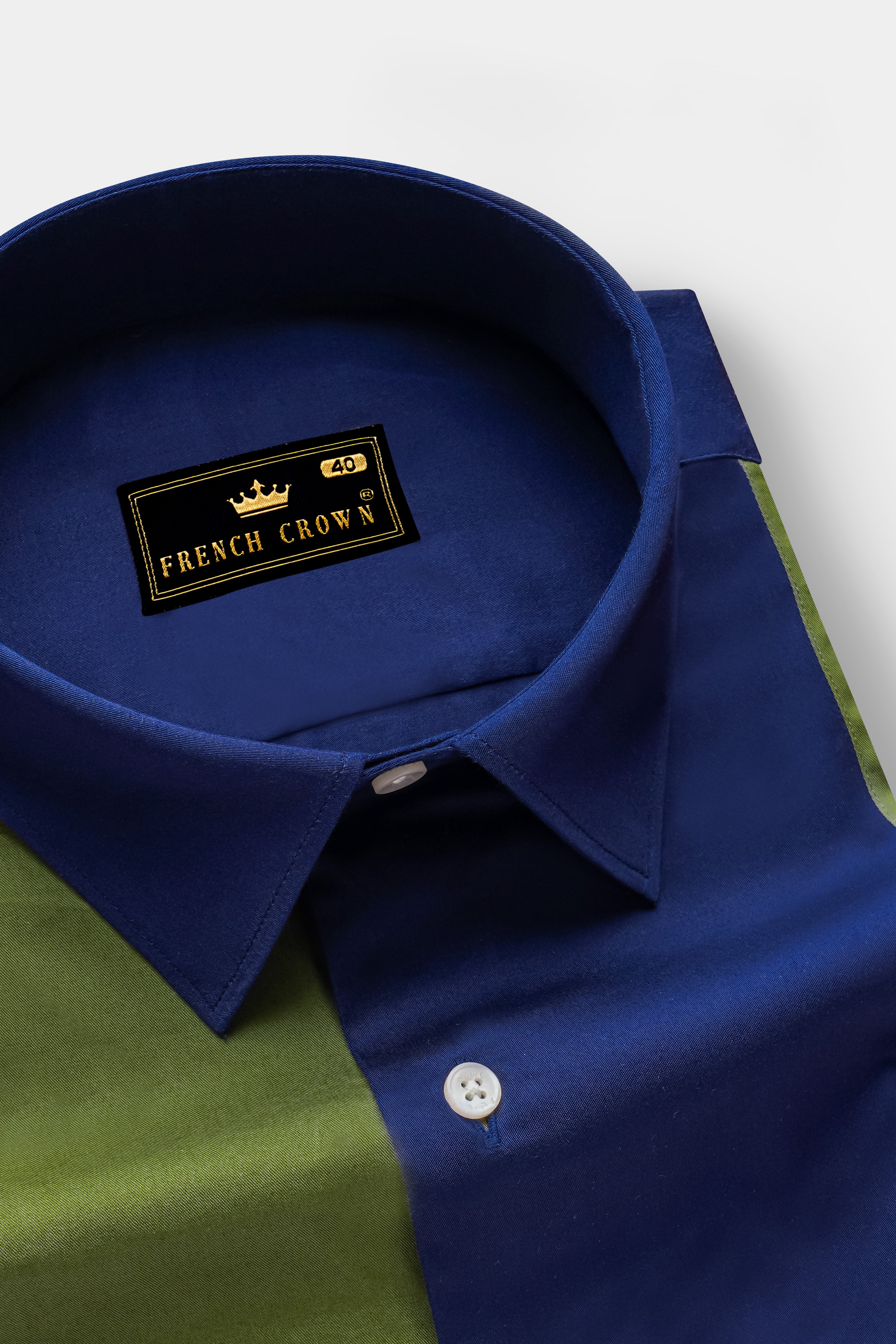 Bluverra-Downriver Blue And Dingley Green Striped Subtle Sheen Super Soft Premium Cotton Casual Designer Shirt