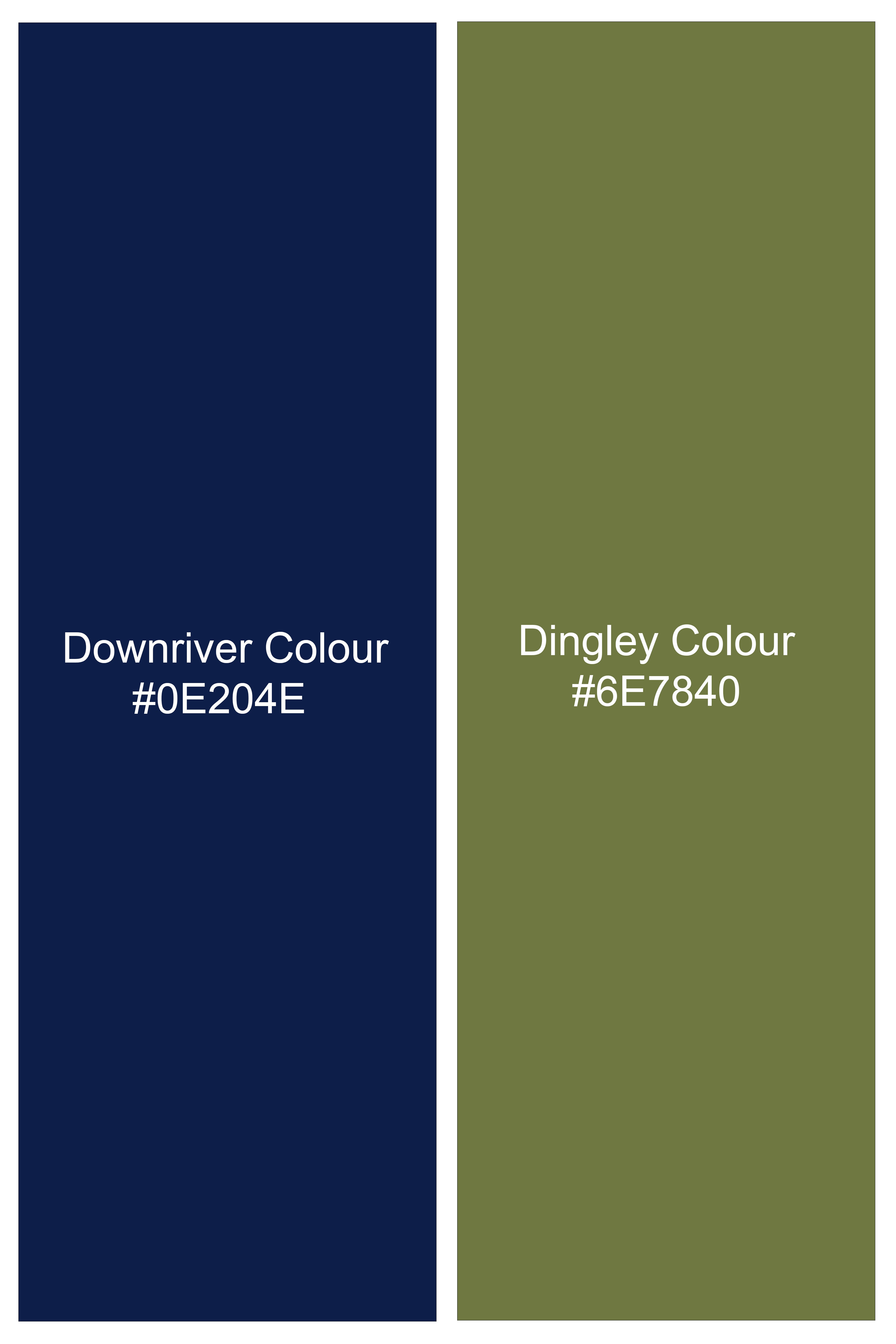 Bluverra-Downriver Blue And Dingley Green Striped Subtle Sheen Super Soft Premium Cotton Casual Designer Shirt