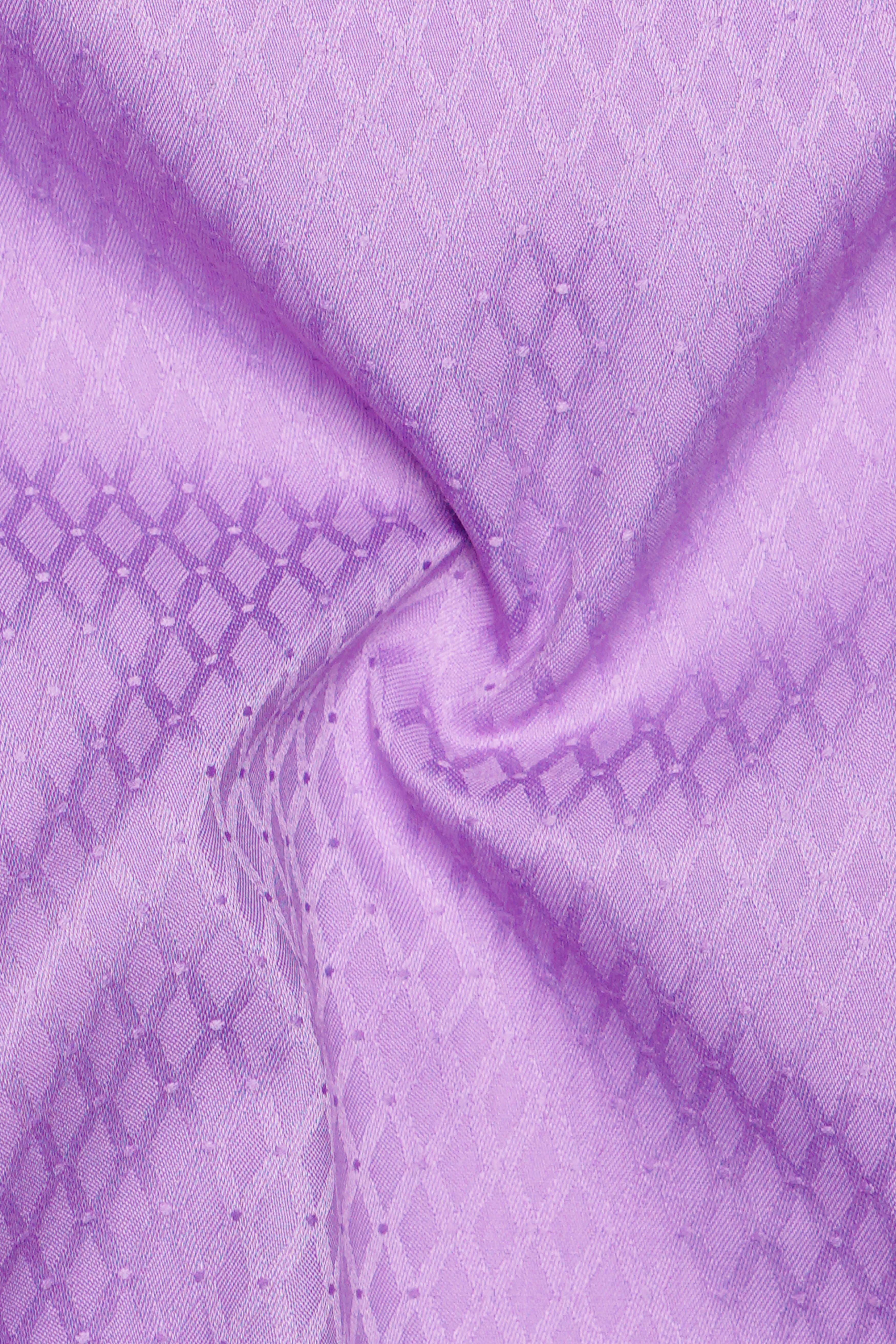 Florique-Wisteria Purple Jacquard Textured Premium Cotton Dress Shirt