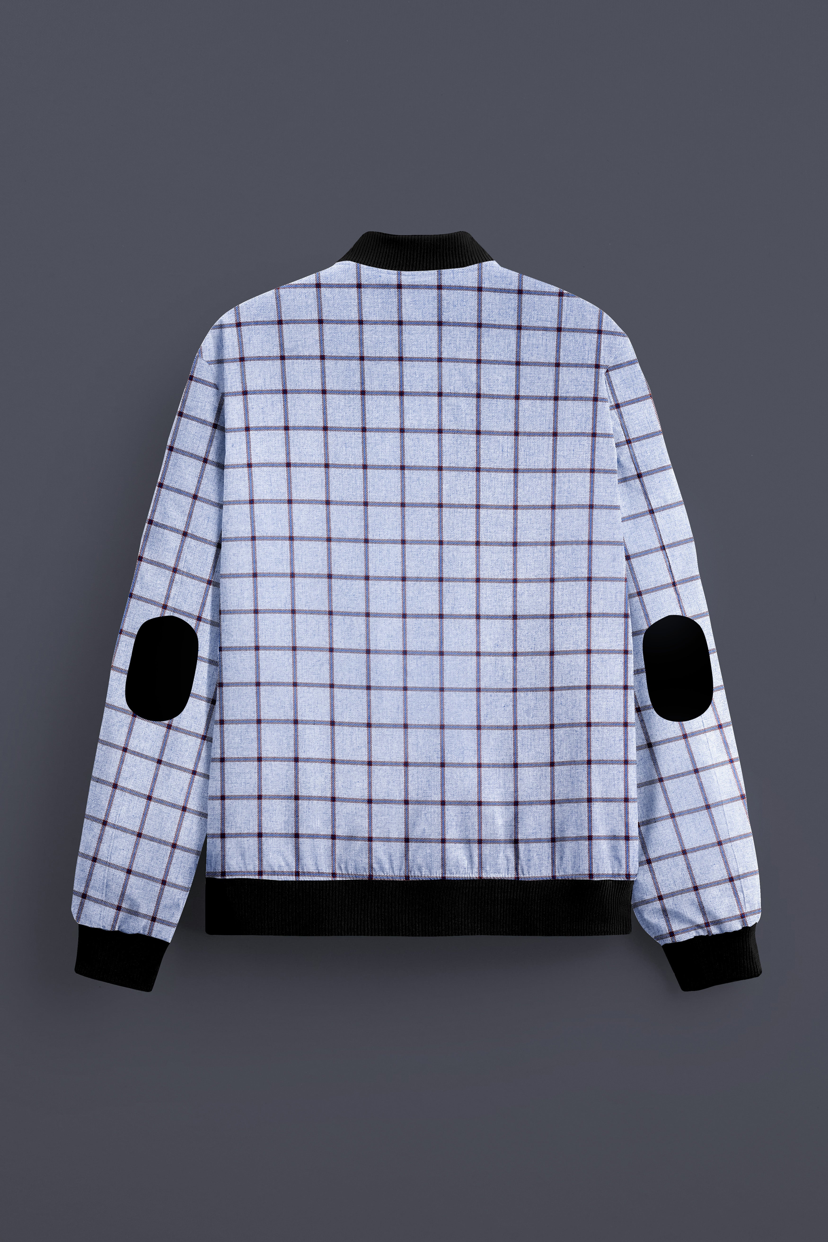 Mistrel-Spun Pearl Gray Windows Wool Rich Bomber Jacket