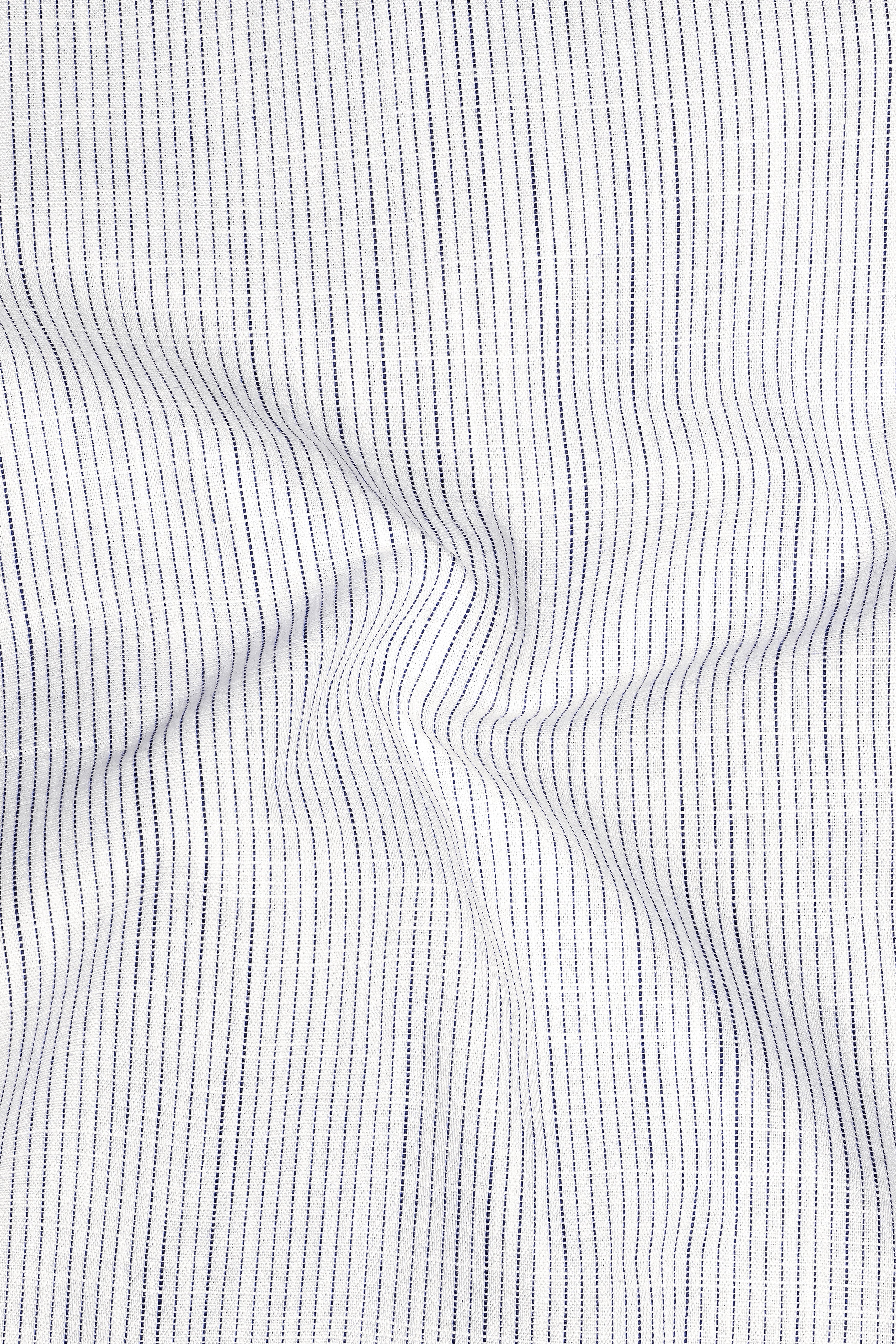 Vellure-Amour Gray Striped Dobby Textured Premium Giza Cotton Designer Casual Shirt