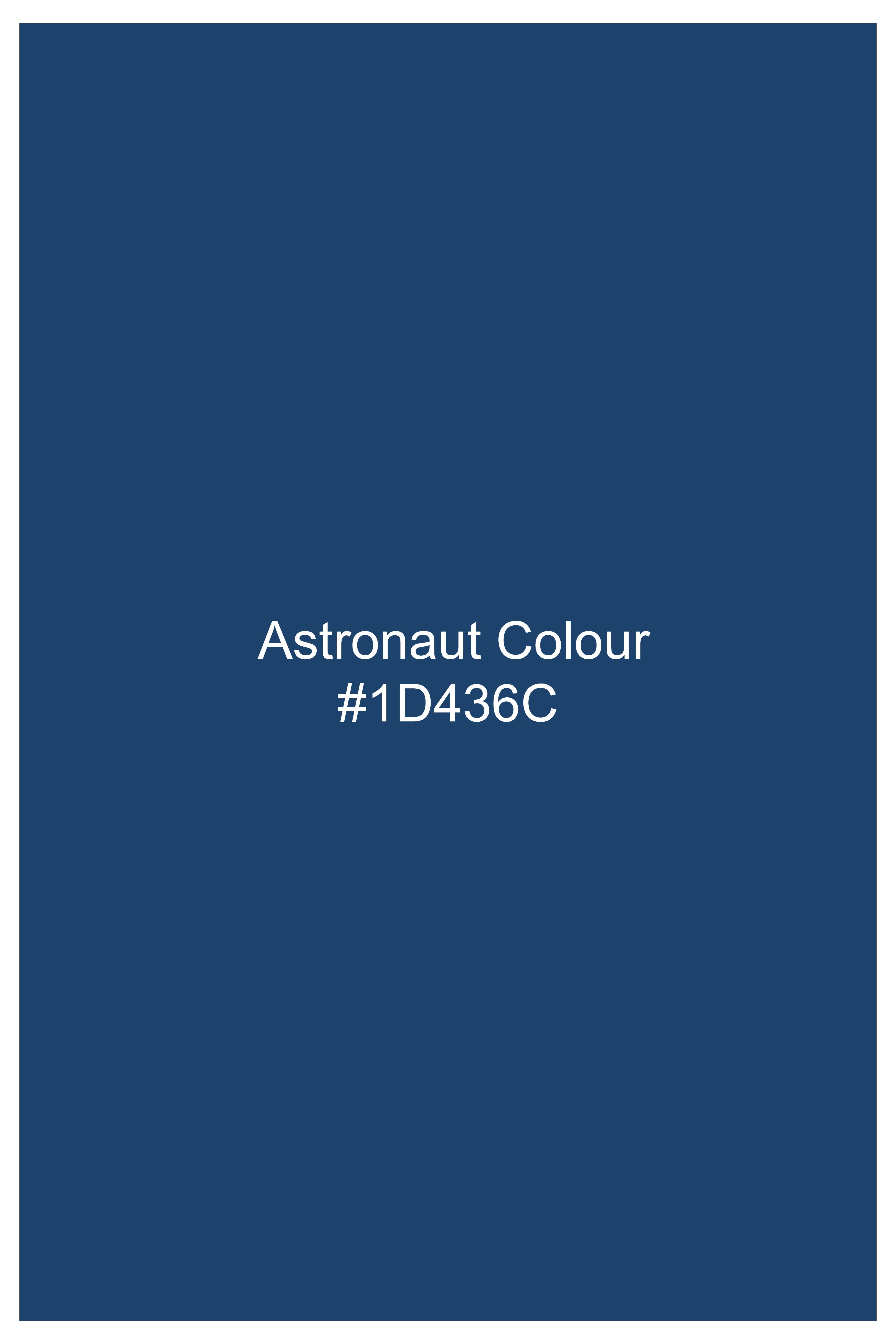 Azorine-Astronaut Blue Floral Printed Subtle Sheen Super Soft Premium Cotton Semi Formal Shirt