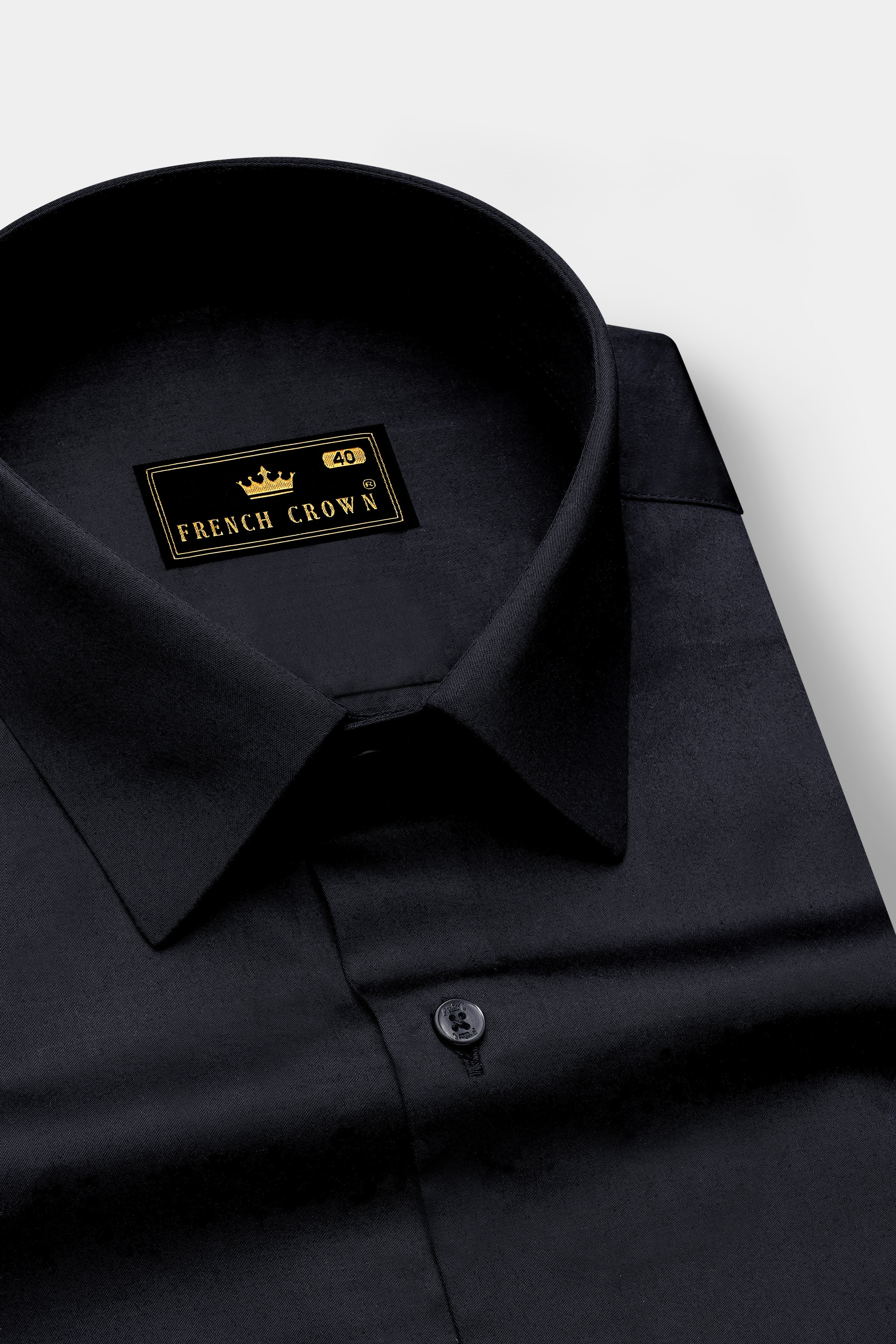 Apisyn-Jade Black Honey Bee Embroidered Subtle Sheen Super Soft Premium Cotton Designer Shirt