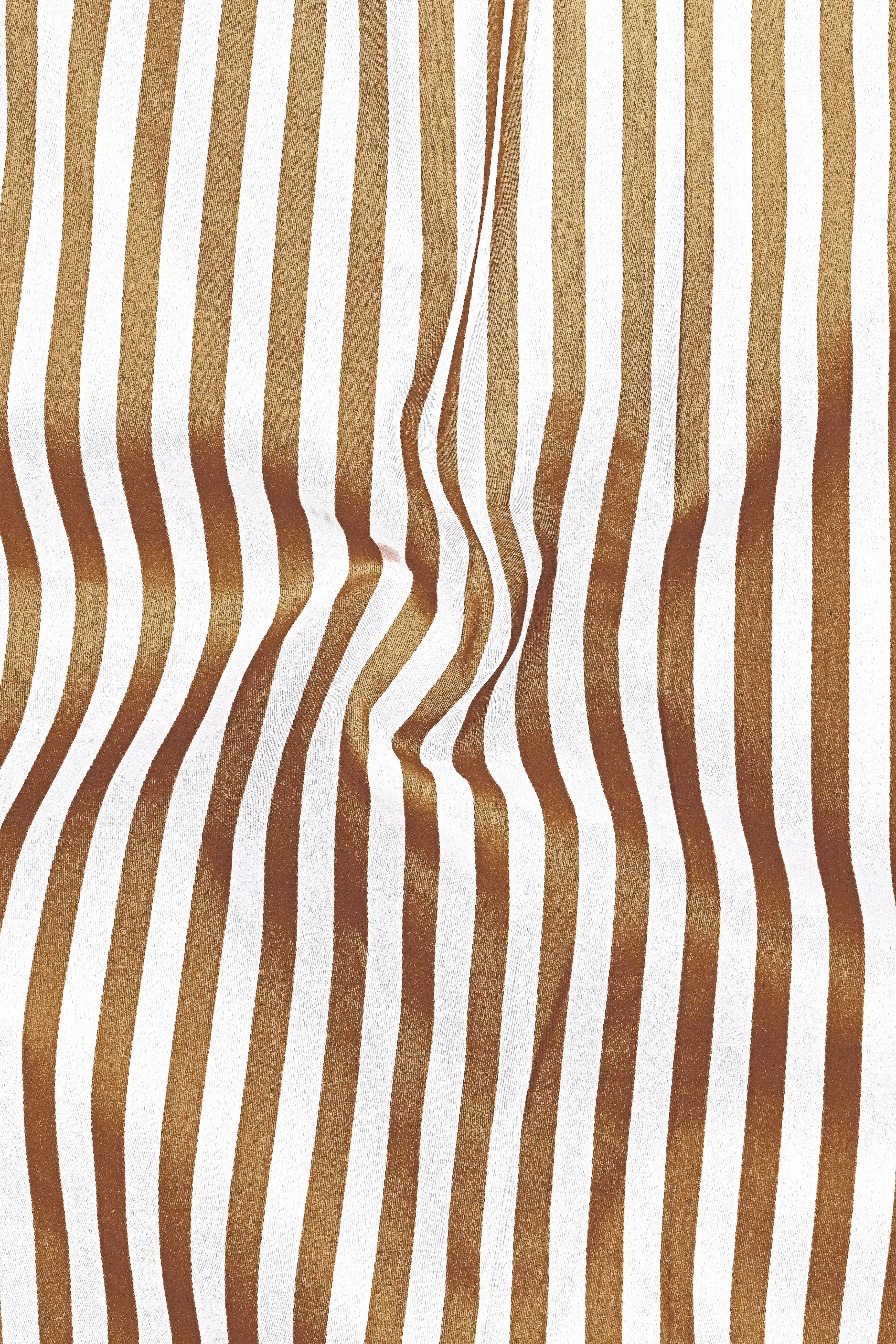 Bralisse-Tawny Brown And Bright White Striped Super Soft Premium Cotton Formal White Cuff Collar Shirt