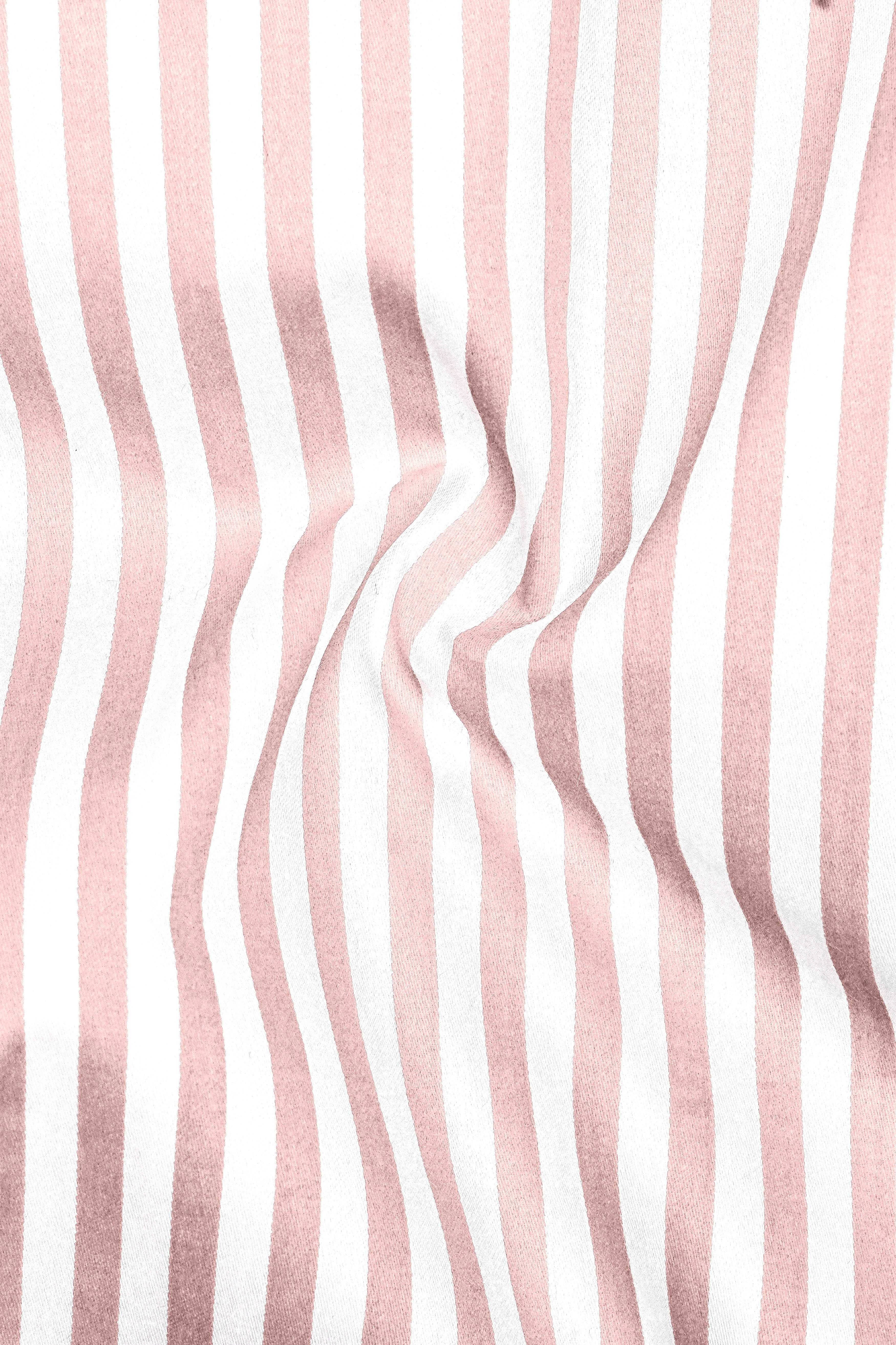 Roselure-Carousel Pink And Bright White Striped Super Soft Premium Cotton Formal White Cuff Collar Shirt