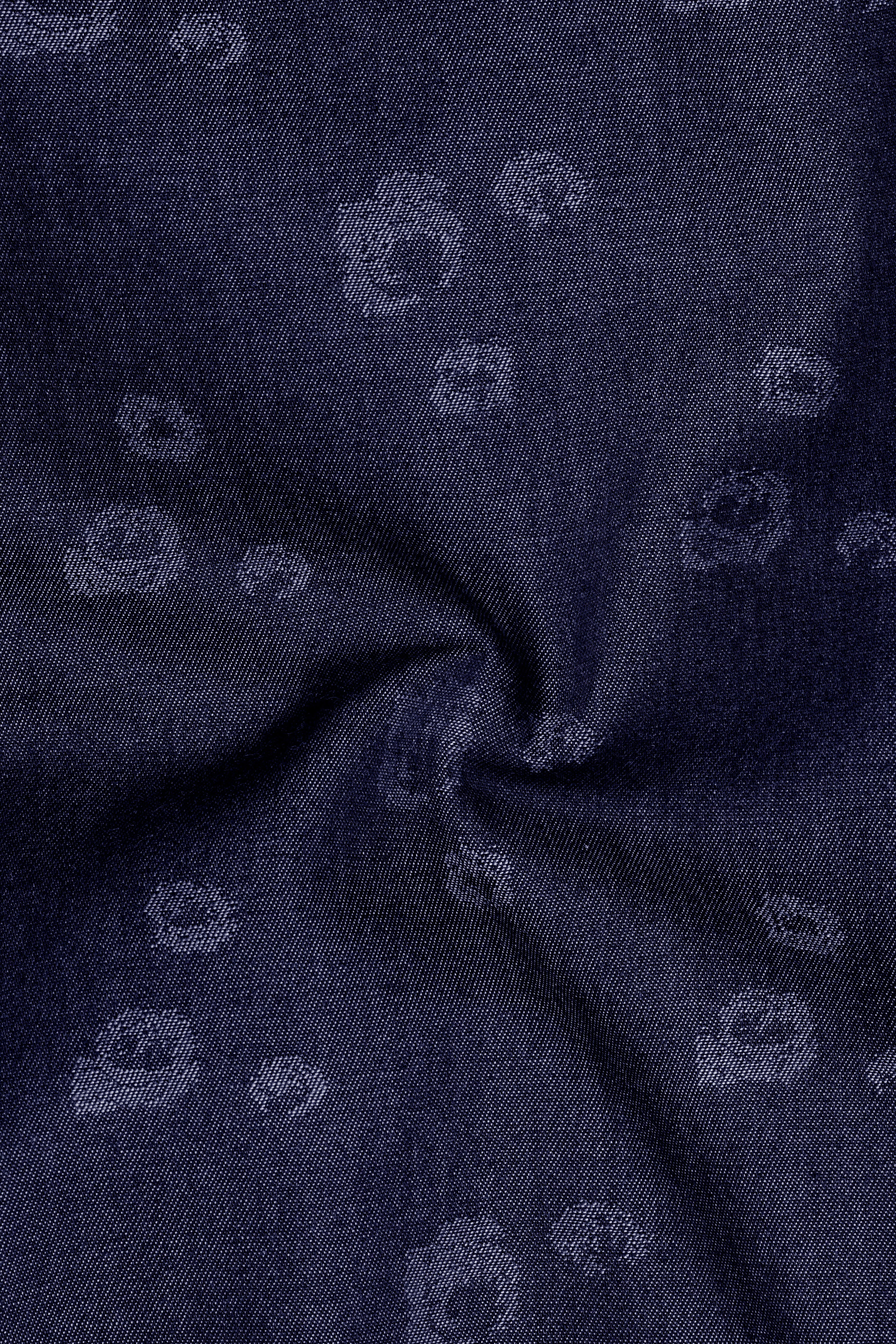 Noctiflora-Eclipse Denim Blue Abstract Floral Printed Super Soft Premium Cotton Casual Shirt